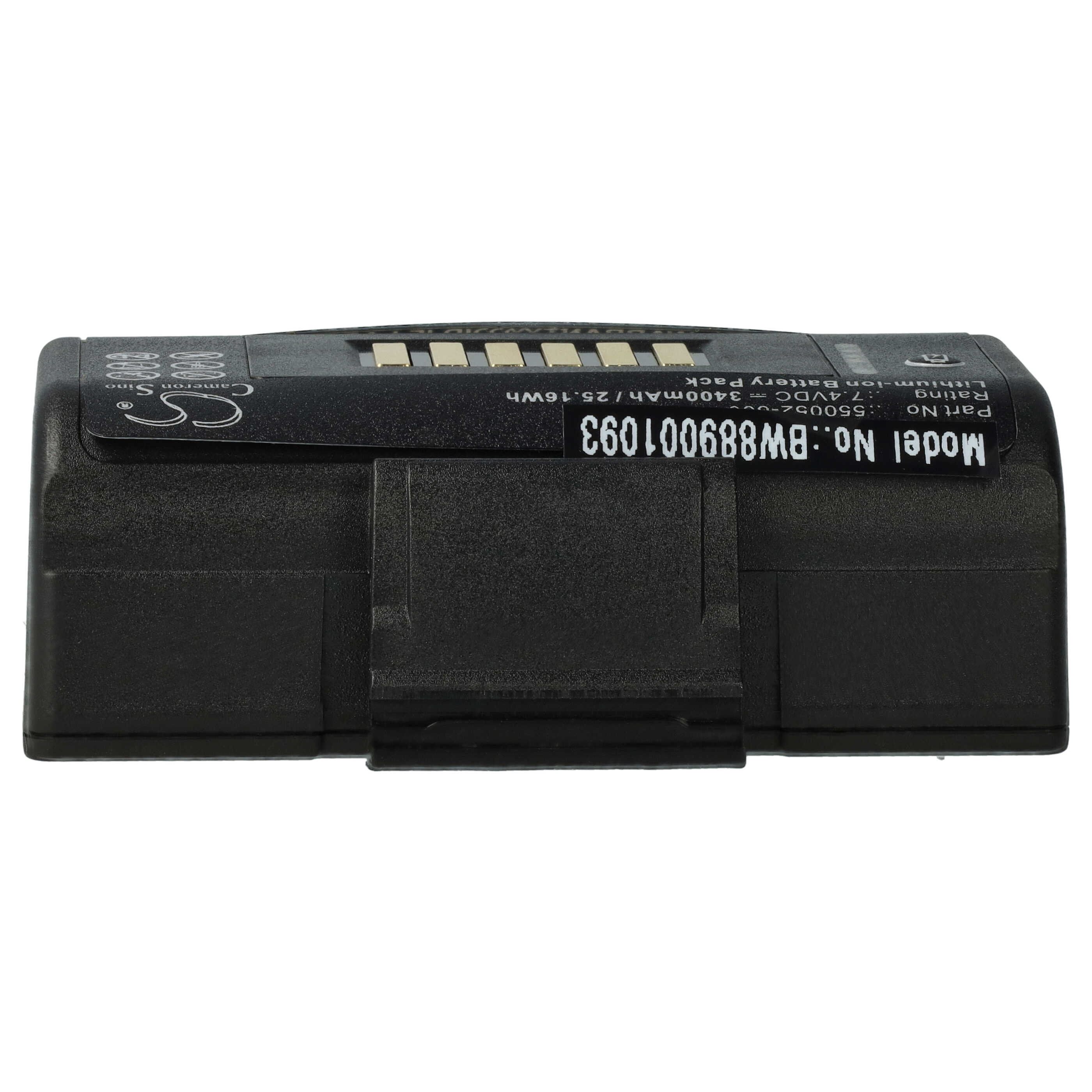 Batteria per stampante sostituisce Datamax 550052-000 Honeywell - 3400mAh 7,4V Li-Ion