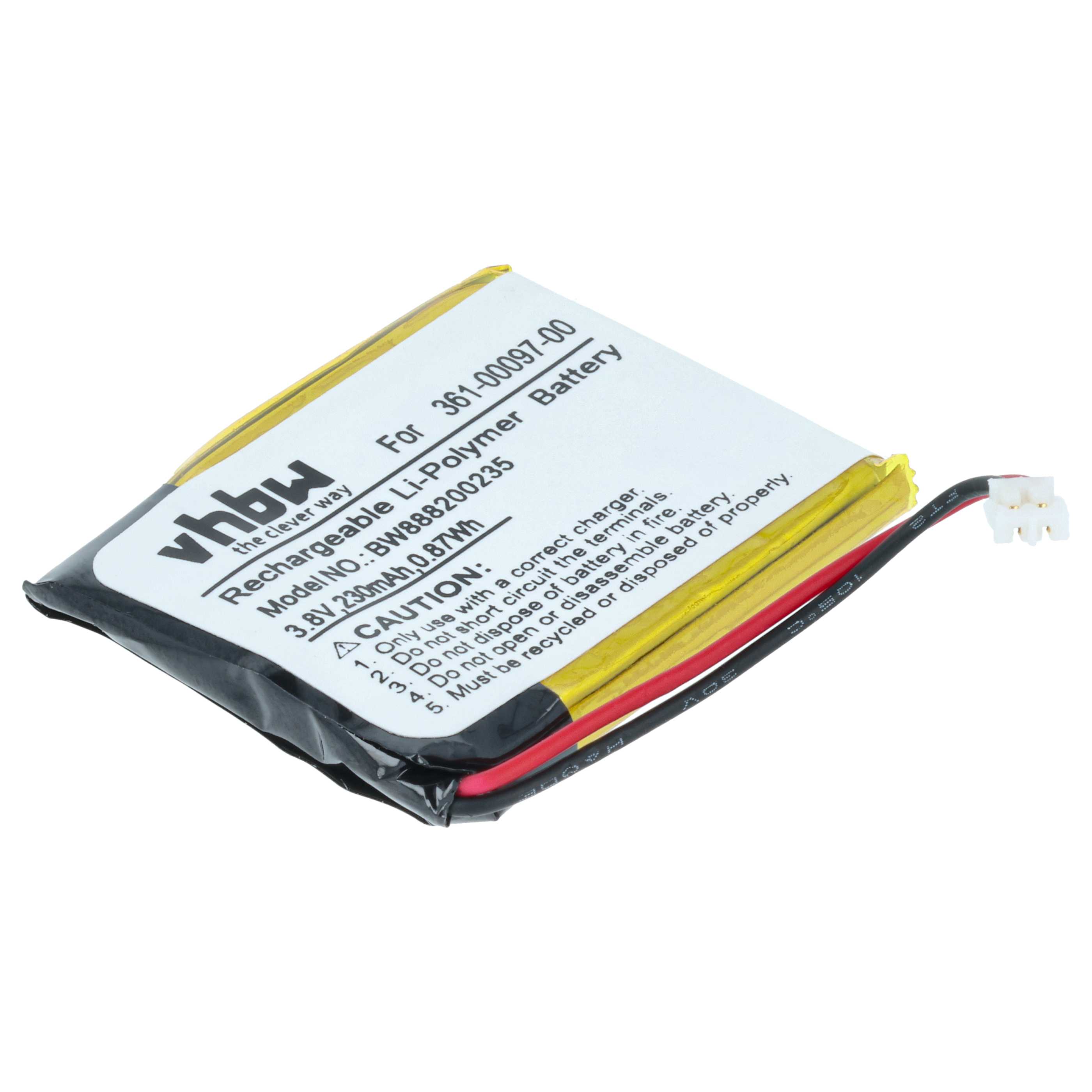 Smartwatch Battery Replacement for Garmin 361-00097-00 - 230 mAh 3.7 V Li-polymer