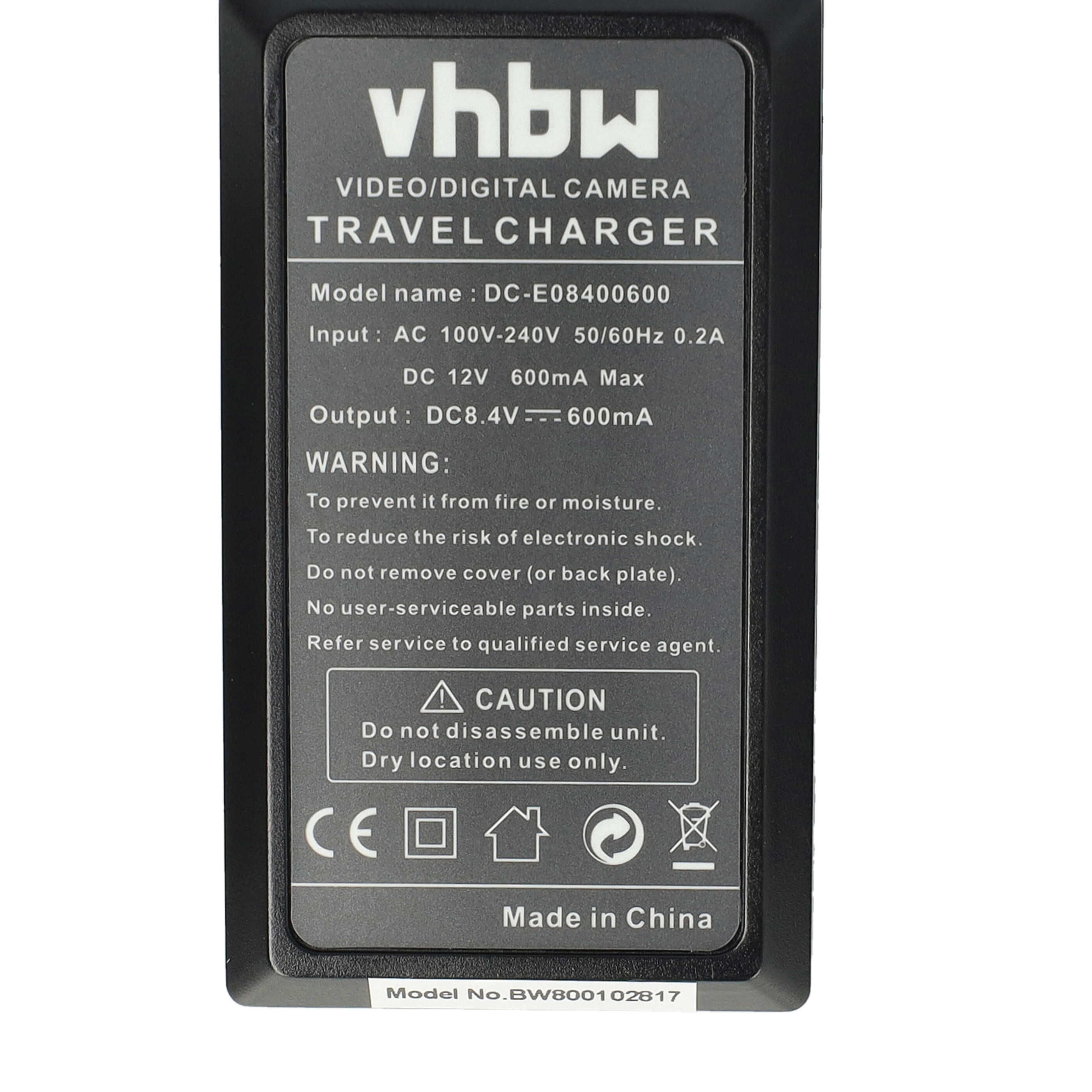 Battery Charger suitable for Lumix DMC-TZ101 Camera etc. - 0.6 A, 8.4 V