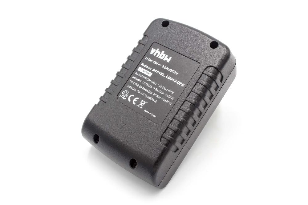 Batteria per attrezzo sostituisce Black & Decker A1518L - 2000 mAh, 18 V, Li-Ion