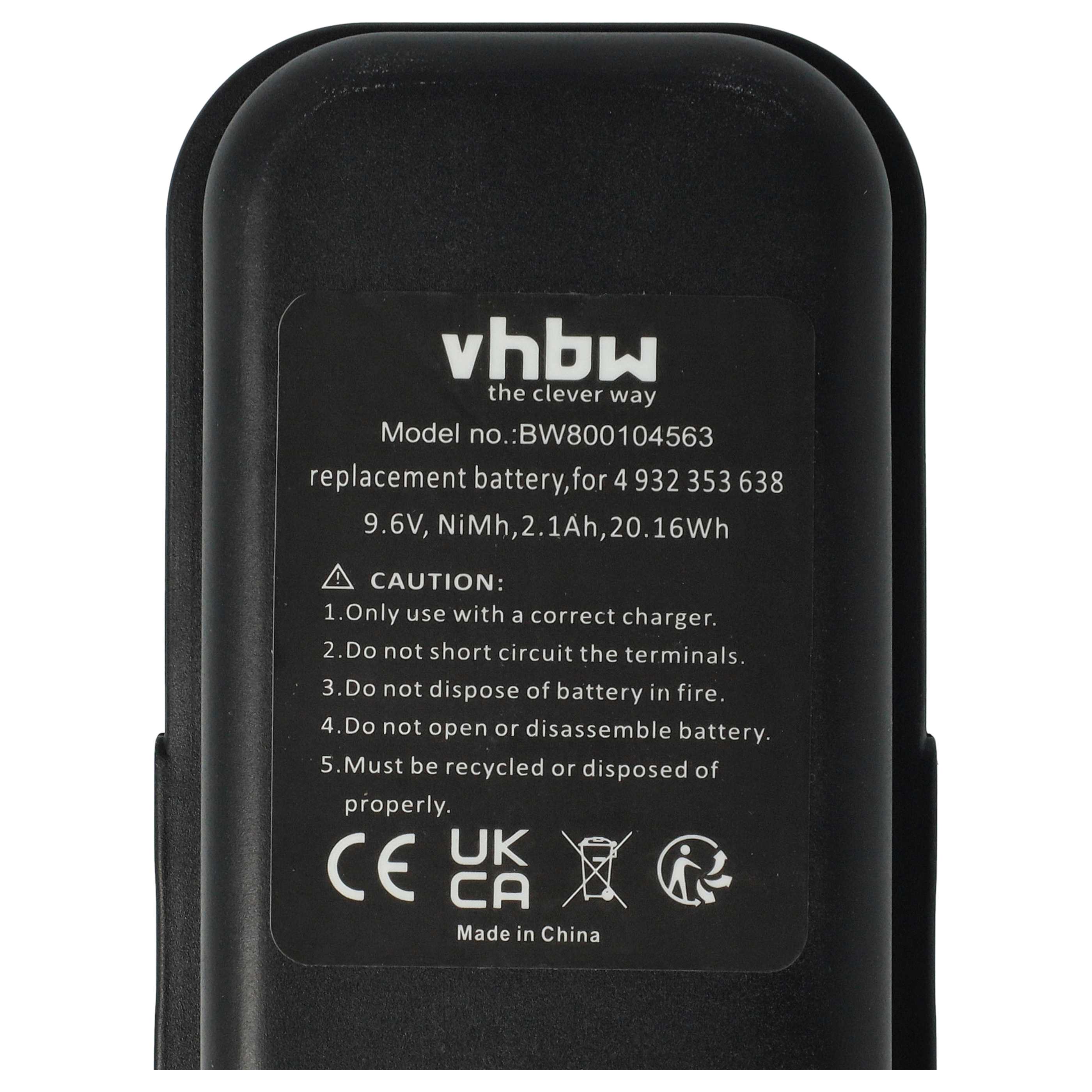 Batterie remplace Förch 5325 96 1, 5325961 outil électrique AEG - 2,1Ah 9,6V NiMH