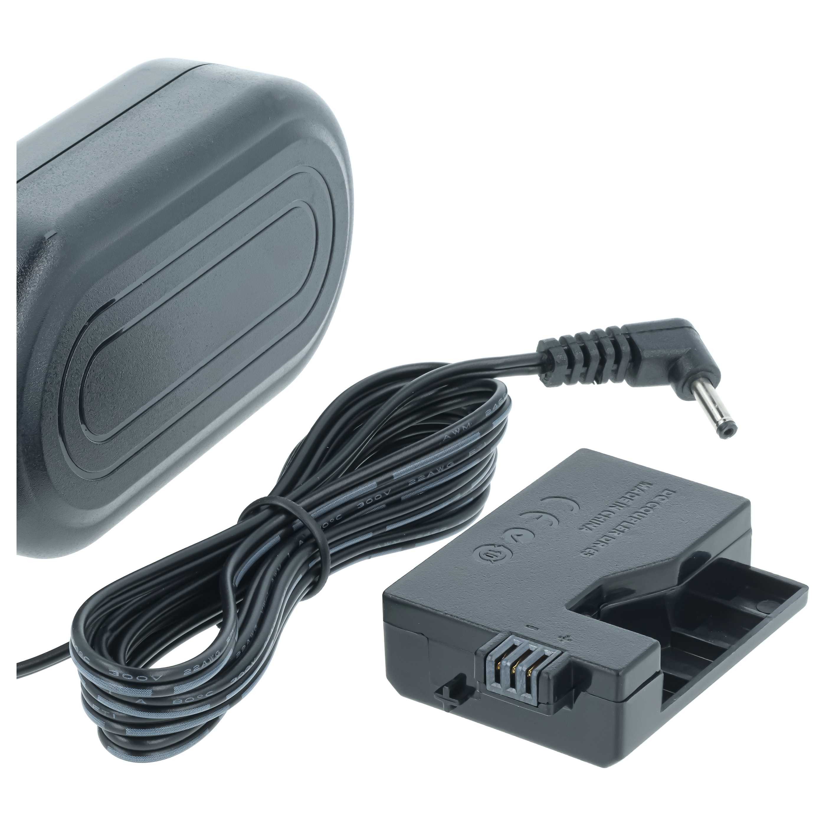 Bloc secteur remplace Canon CA-PS700, DR-E5, ACK-E5 pour caméra Canon + coupleur DC, 2m