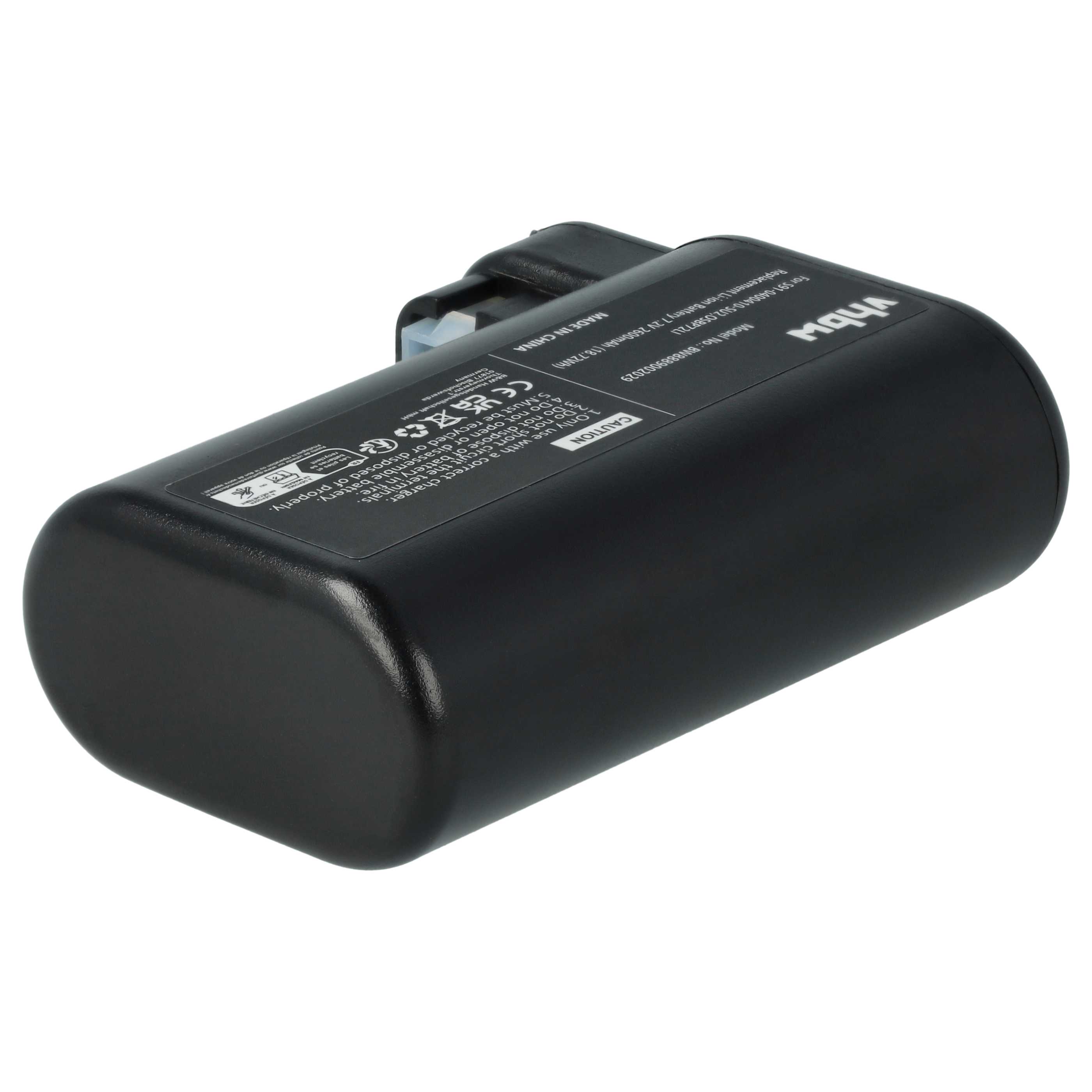 2x Battery replaces AEG S91-0400410-SU2, OSBP72LI for Electrolux etc. 2600mAh, 7.2V, Li-Ion