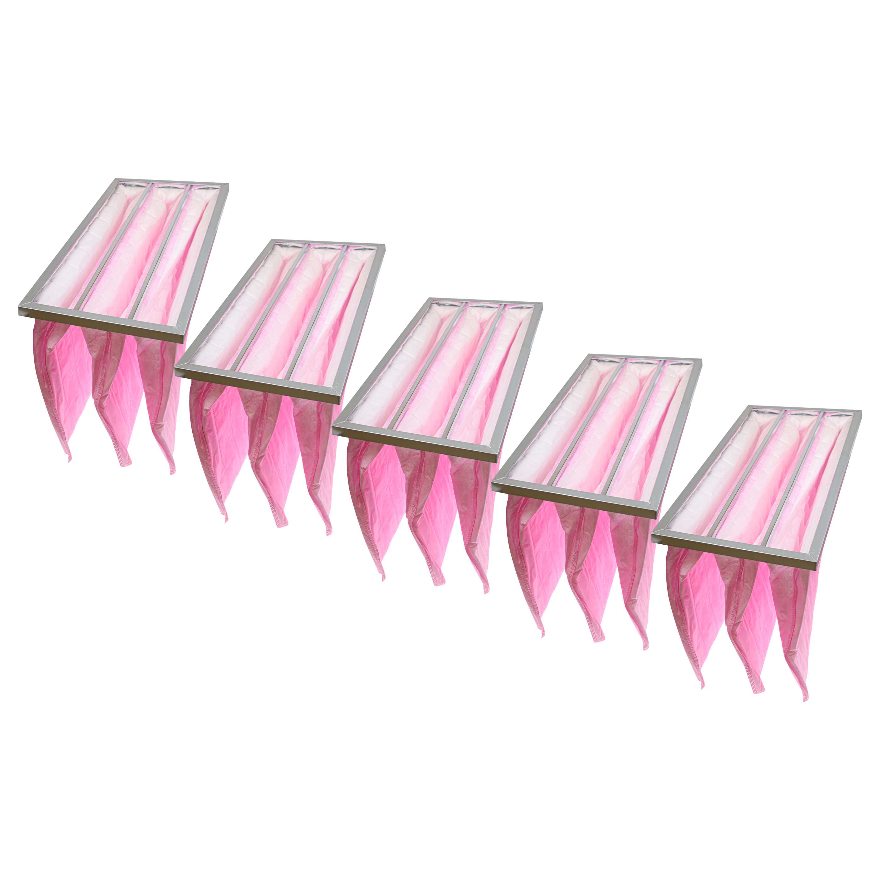 5x Taschenfilter F7 Klimaanlagen, Lüftungsanlagen - 59,3 x 28,8 x 5,8 cm