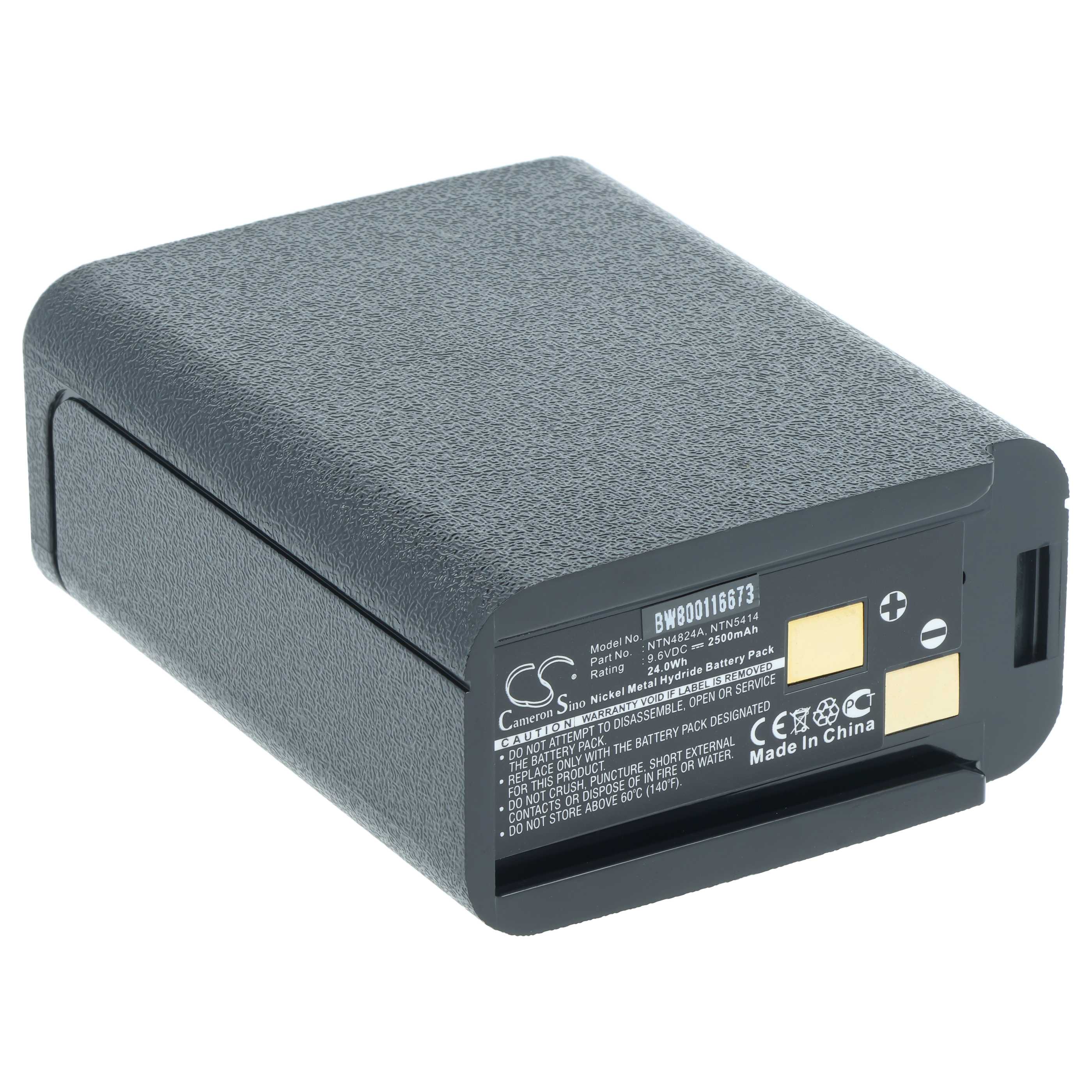 Radio 2x Battery replaces Bullard BNH-5447TIC, BU32H1-A - 2500 mAh 9.6 V NiMH