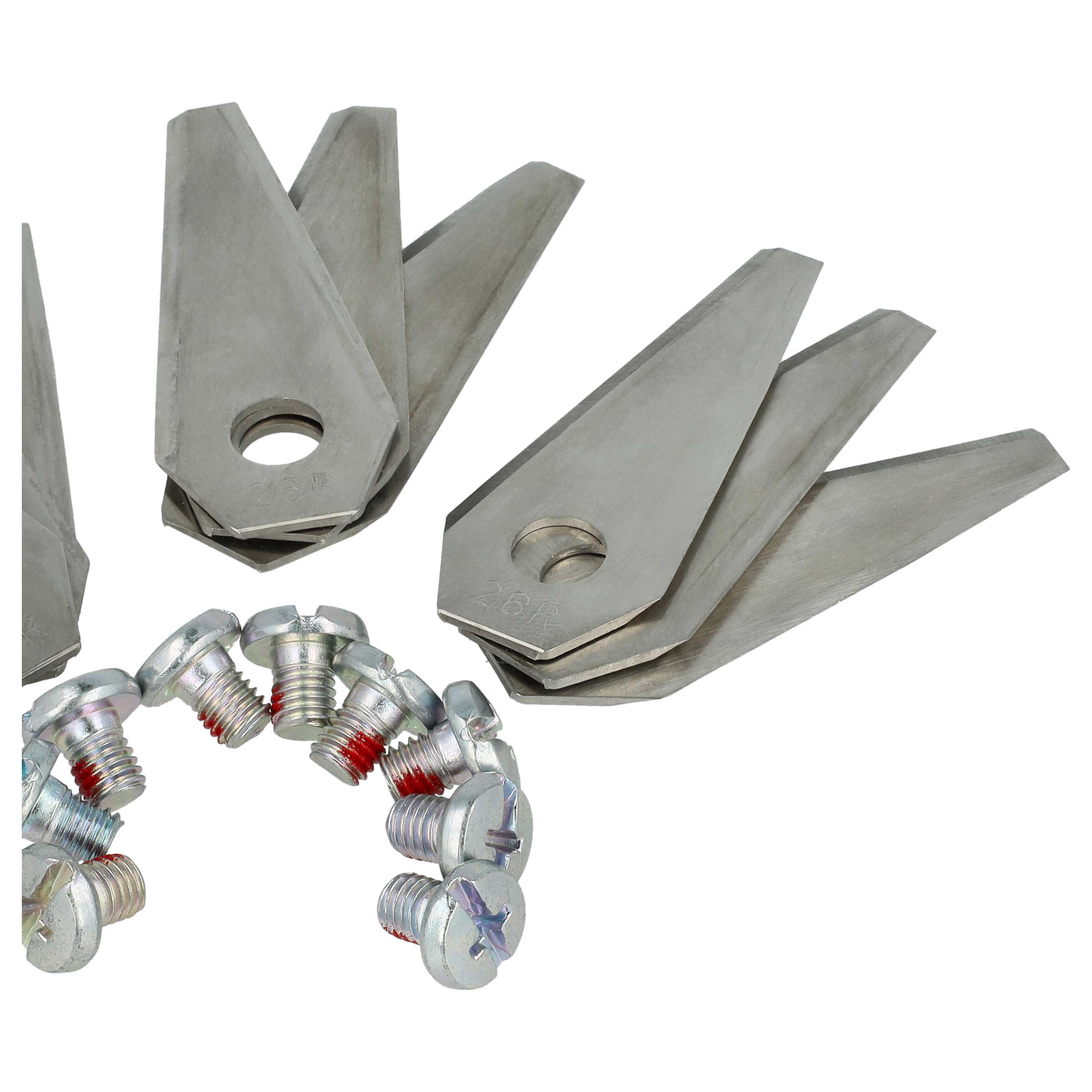 27x Lames remplace Bosch F 016 104 255, F 016 800 321 pour tondeuse – Couteaux acier, Silber