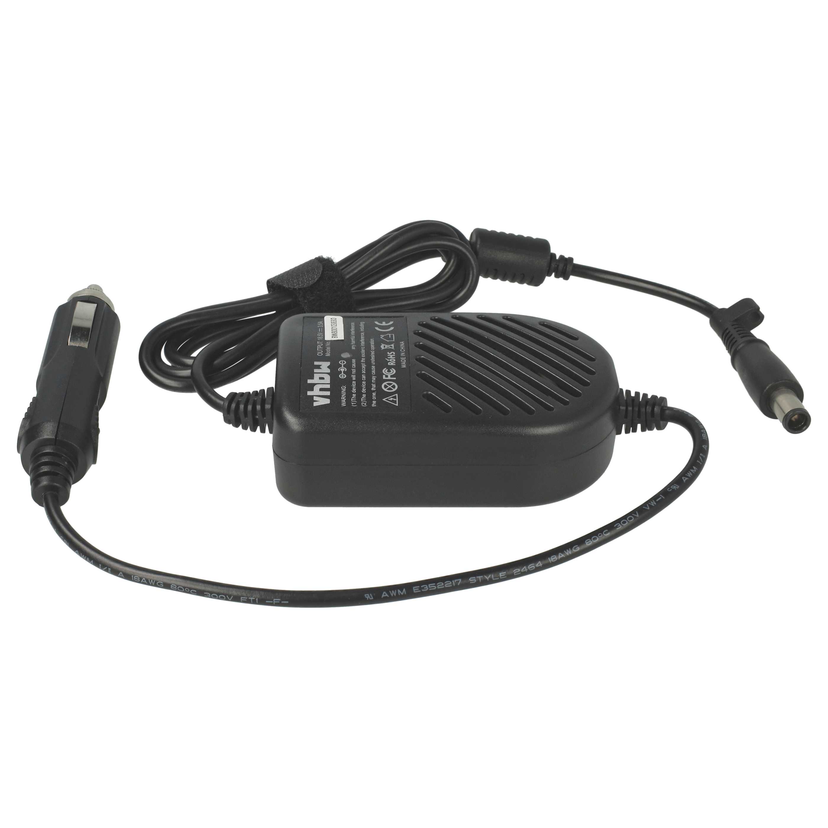 Vehicle Charger replaces HP 384021-001, AP091F13LF, PA-1900-18H2, 382021-002, P/N 391173-001 Notebook - 3.5 A