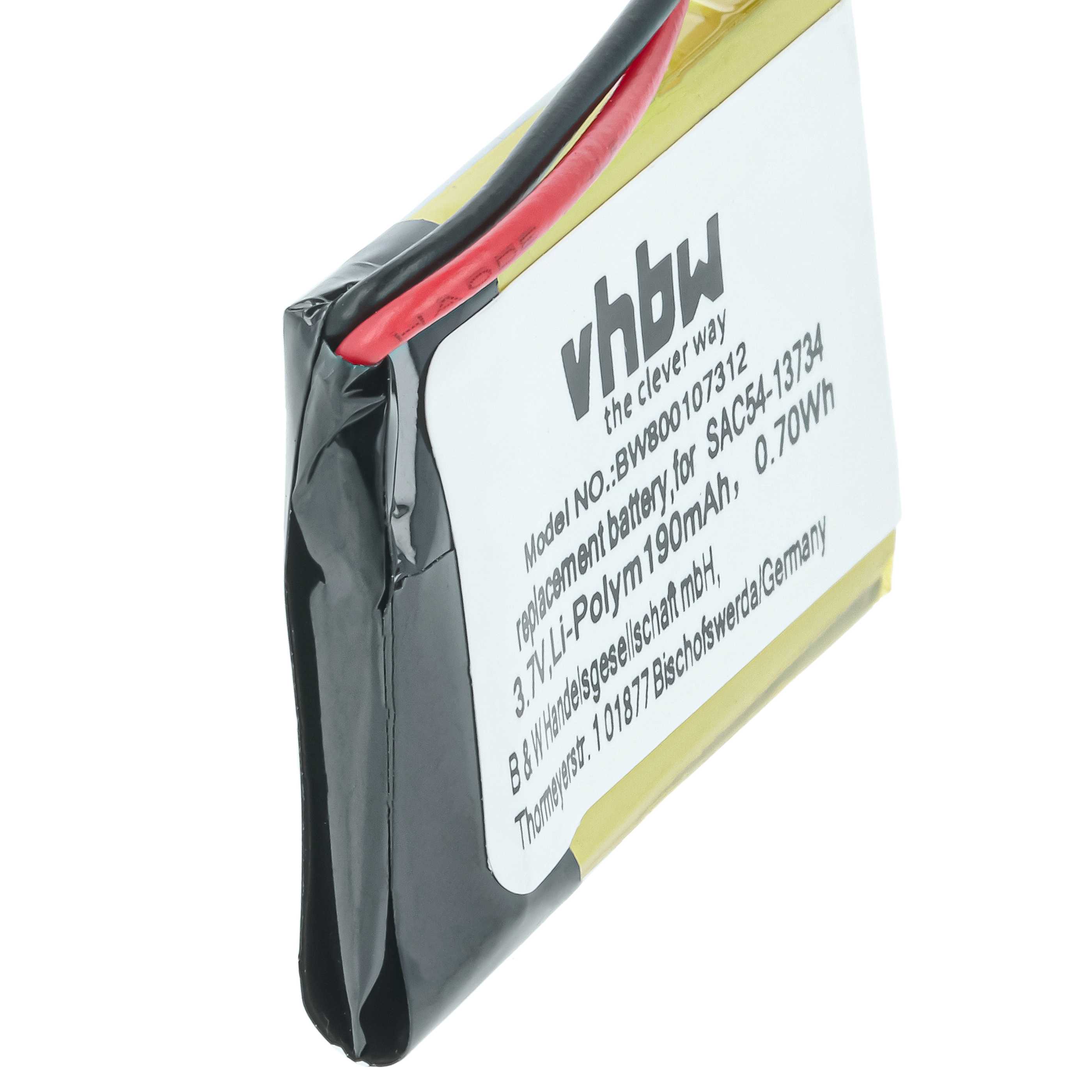 Batteria collare per collare per cani sostituisce Sportdog SAC54-13734 - 190mAh 3,7V Li-Poly