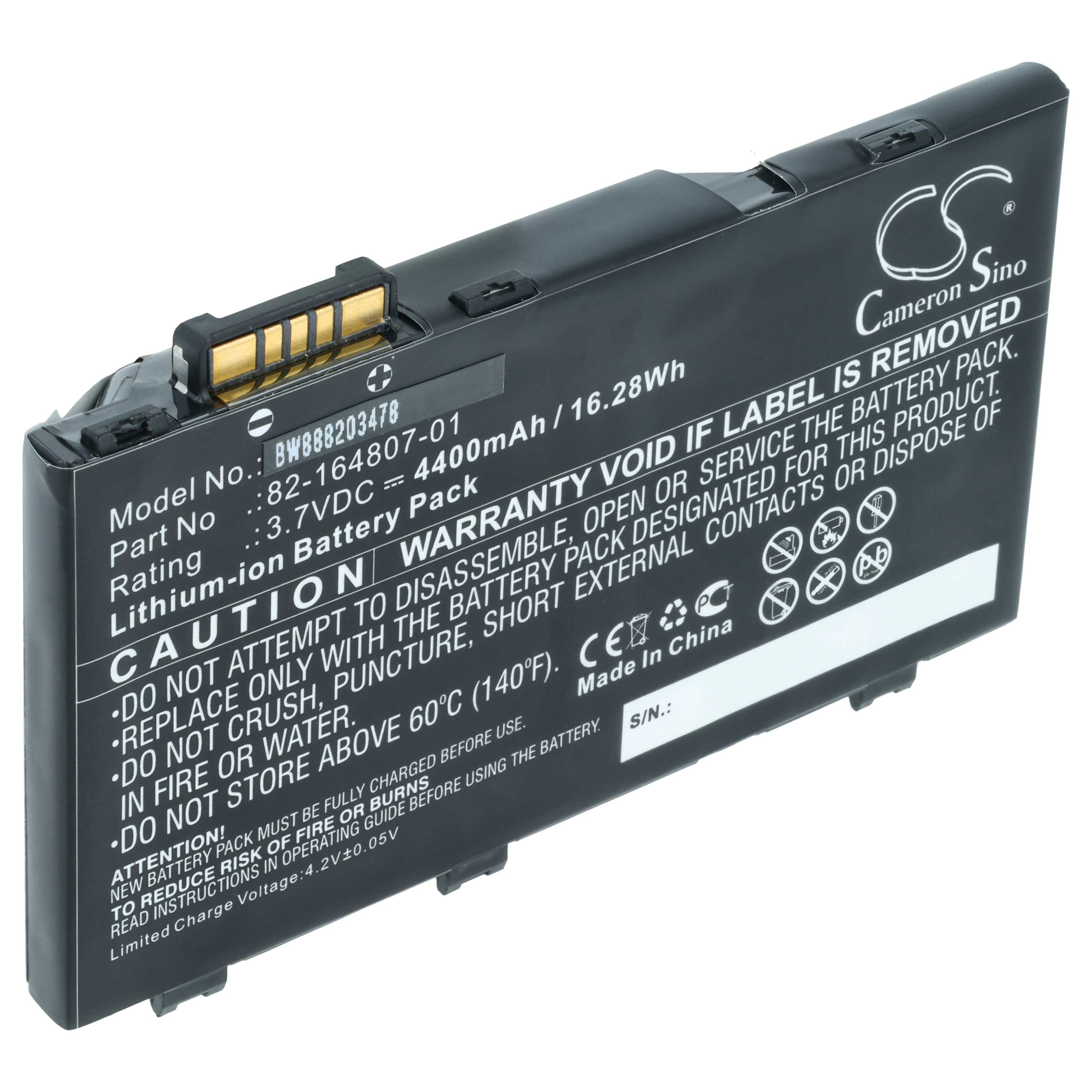 Batería reemplaza Motorola 82-164807-01, 82-164801-02 para computadora móvil (4400 mAh, 3,7 V, Li-Ion)