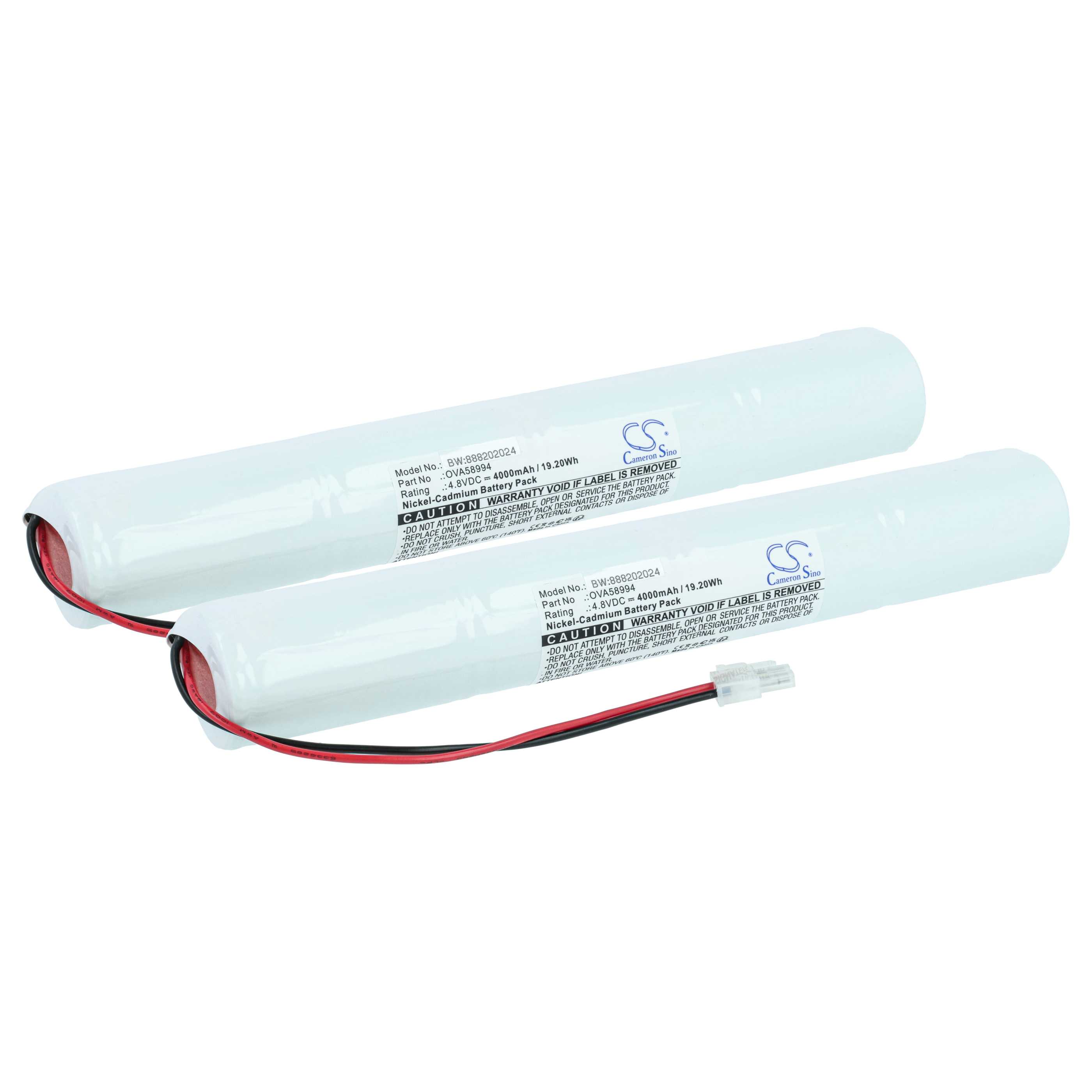 Emergency Light 2x Battery replaces Schneider OVA58994 - 4000 mAh 4.8 V NiCd