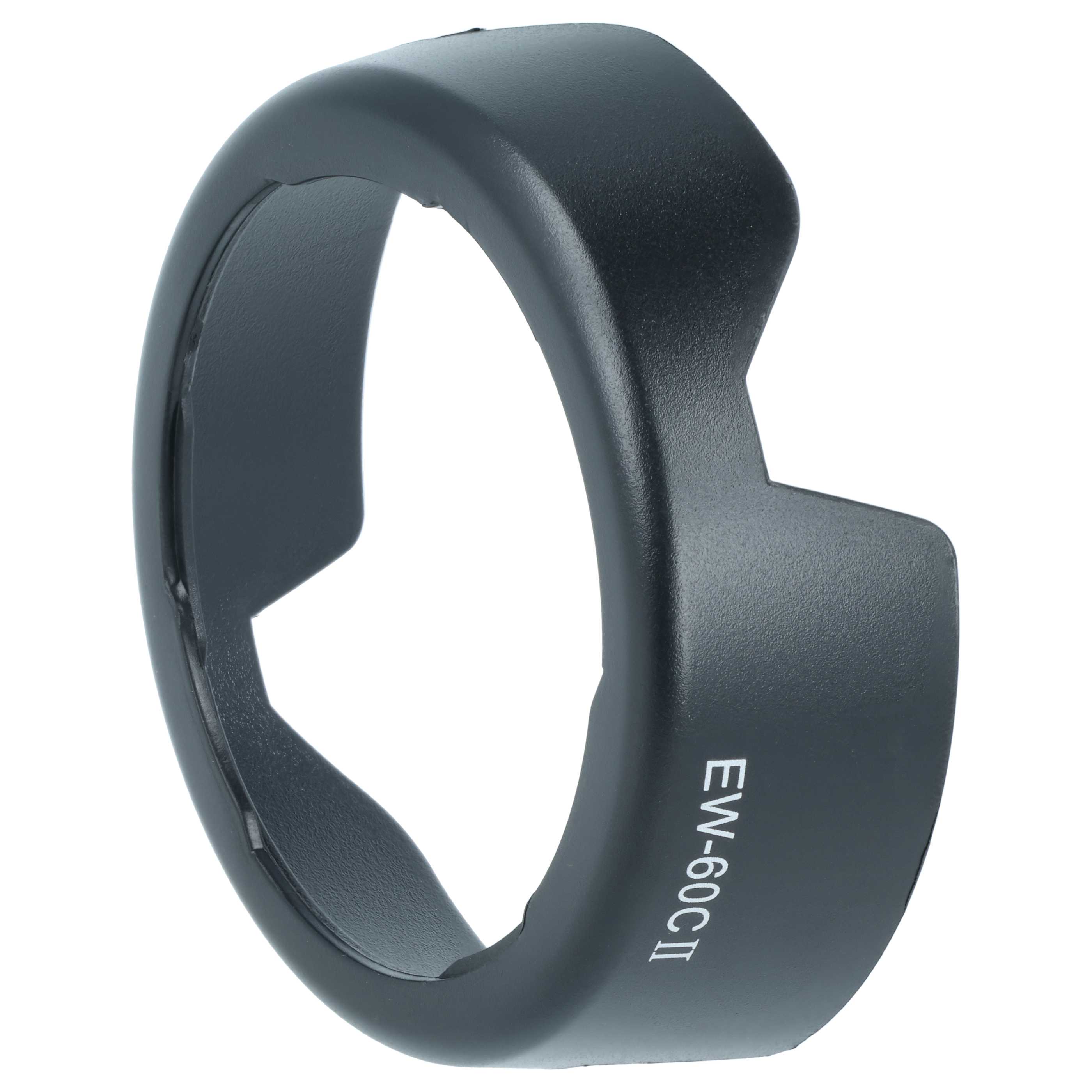 Lens Hood replaces Canon EW-60C II for Canon Lens with 58 mm Diameter, plastic, black