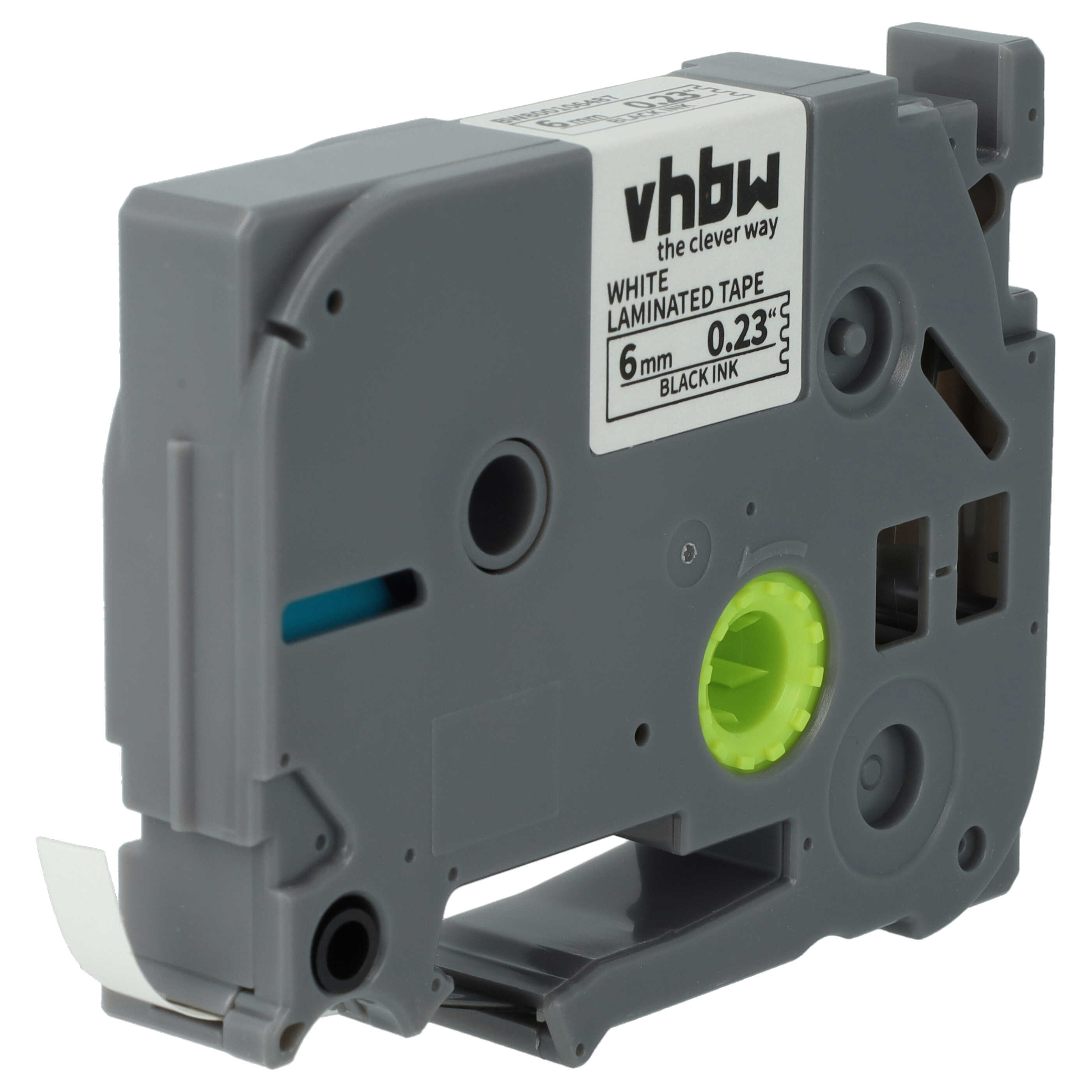 50x Label Tape replaces Brother TZE-211, TZ-211 - 6 mm Black to White