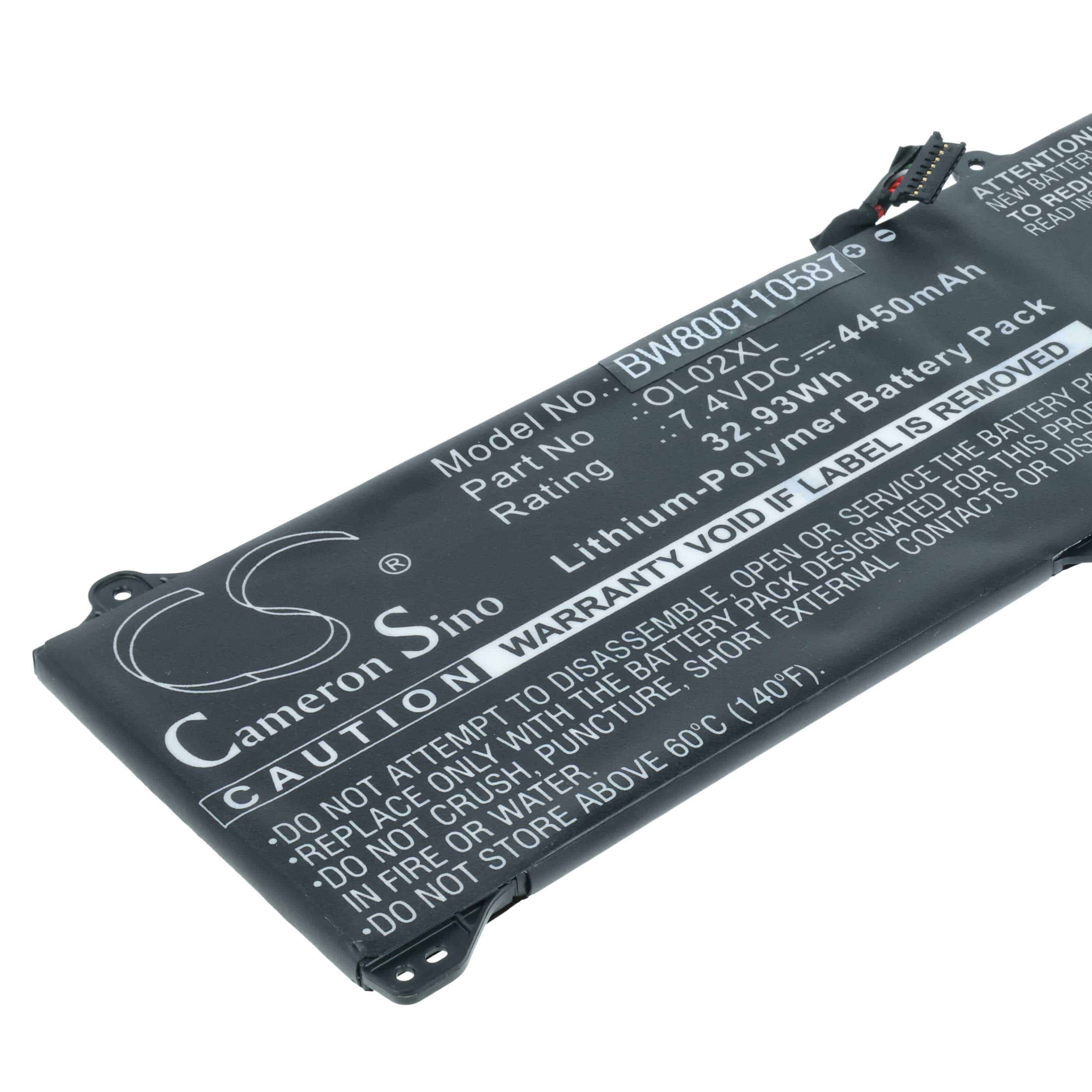 Akumulator do laptopa zamiennik OL02XL - 4450 mAh 7,4 V LiPo, czarny