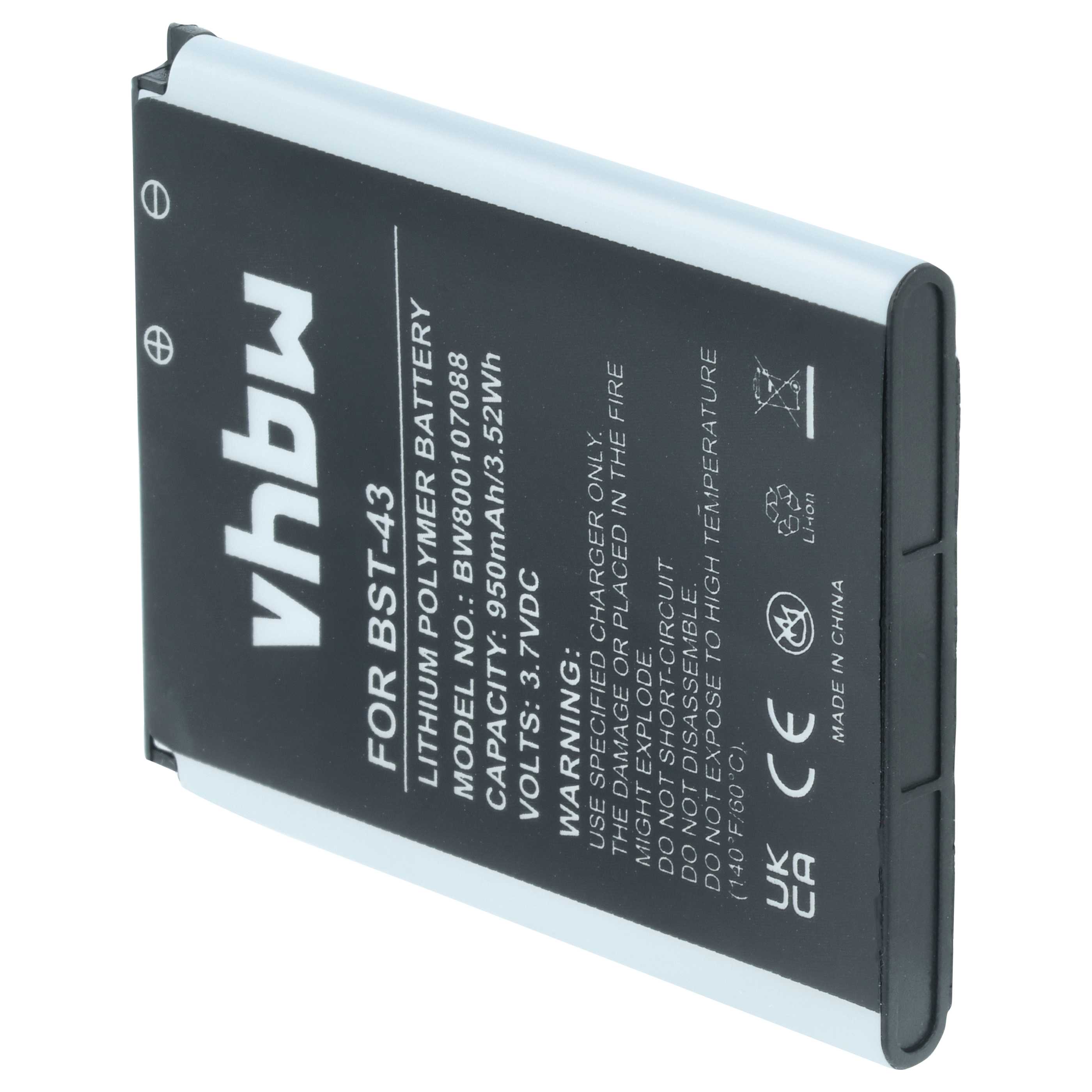 Akumulator do telefonu smartfona zamiennik Sony-Ericsson BST-43 - 950 mAh 3,7 V Li-Ion