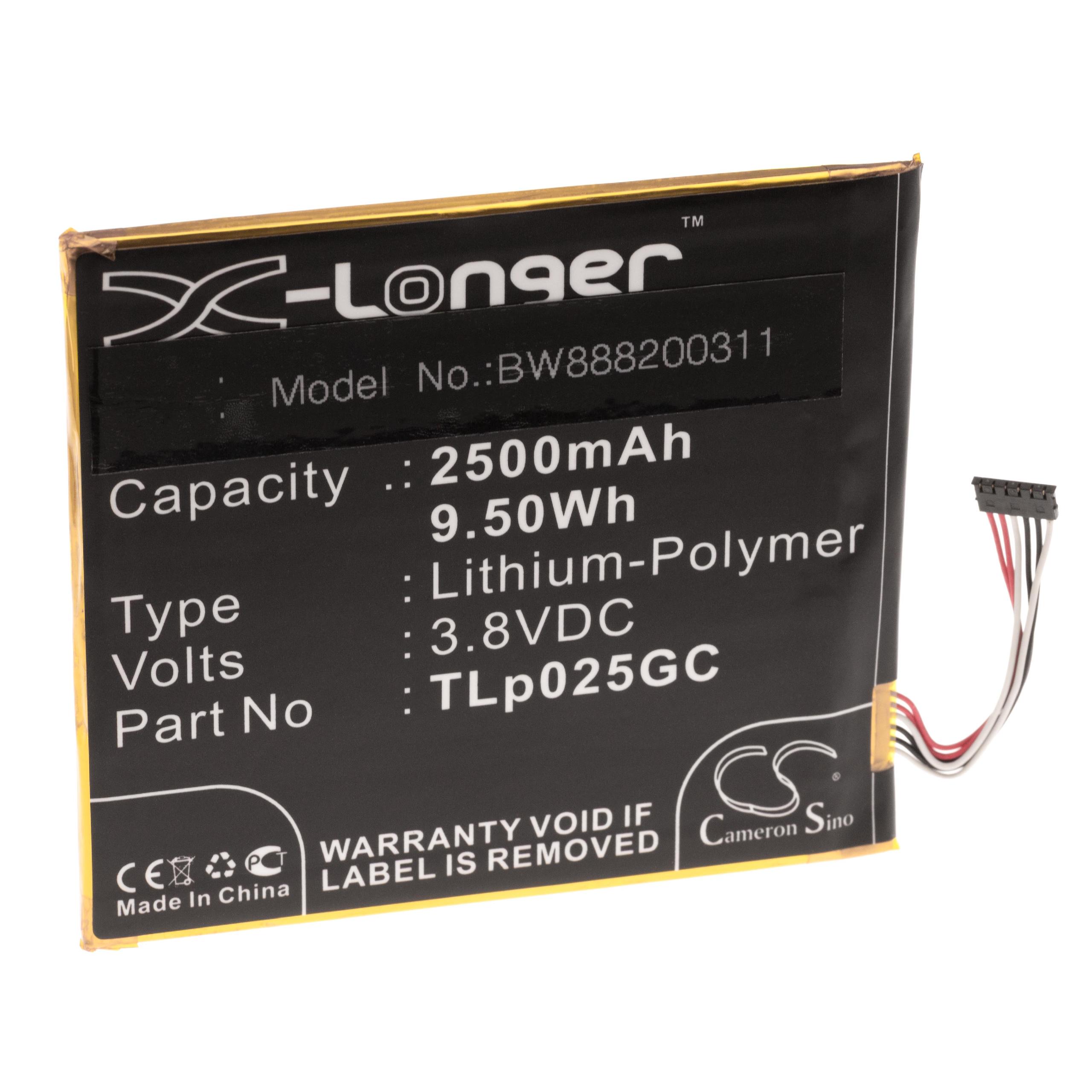 Akumulator do telefonu smartfona zamiennik Alcatel TLp025GC - 2500 mAh 3,8 V LiPo