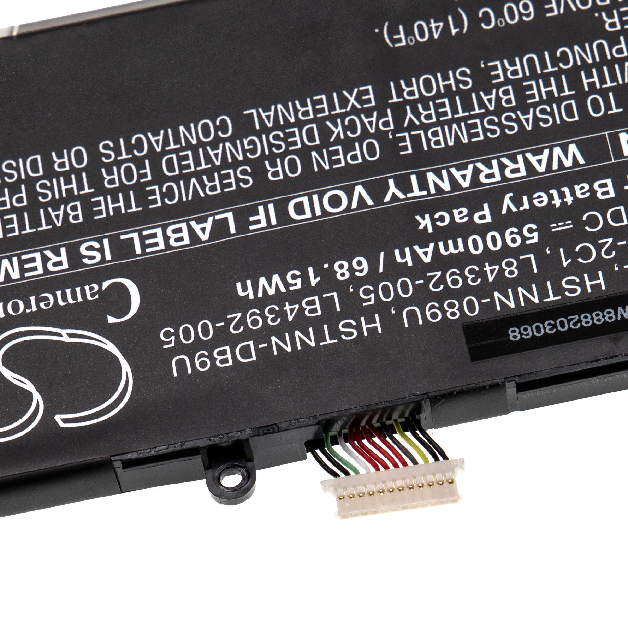 Notebook Battery Replacement for HP L84356-2C1, HSTNN-DB9U, HSTNN-089U, L84392-005 - 5900mAh 11.55V Li-polymer