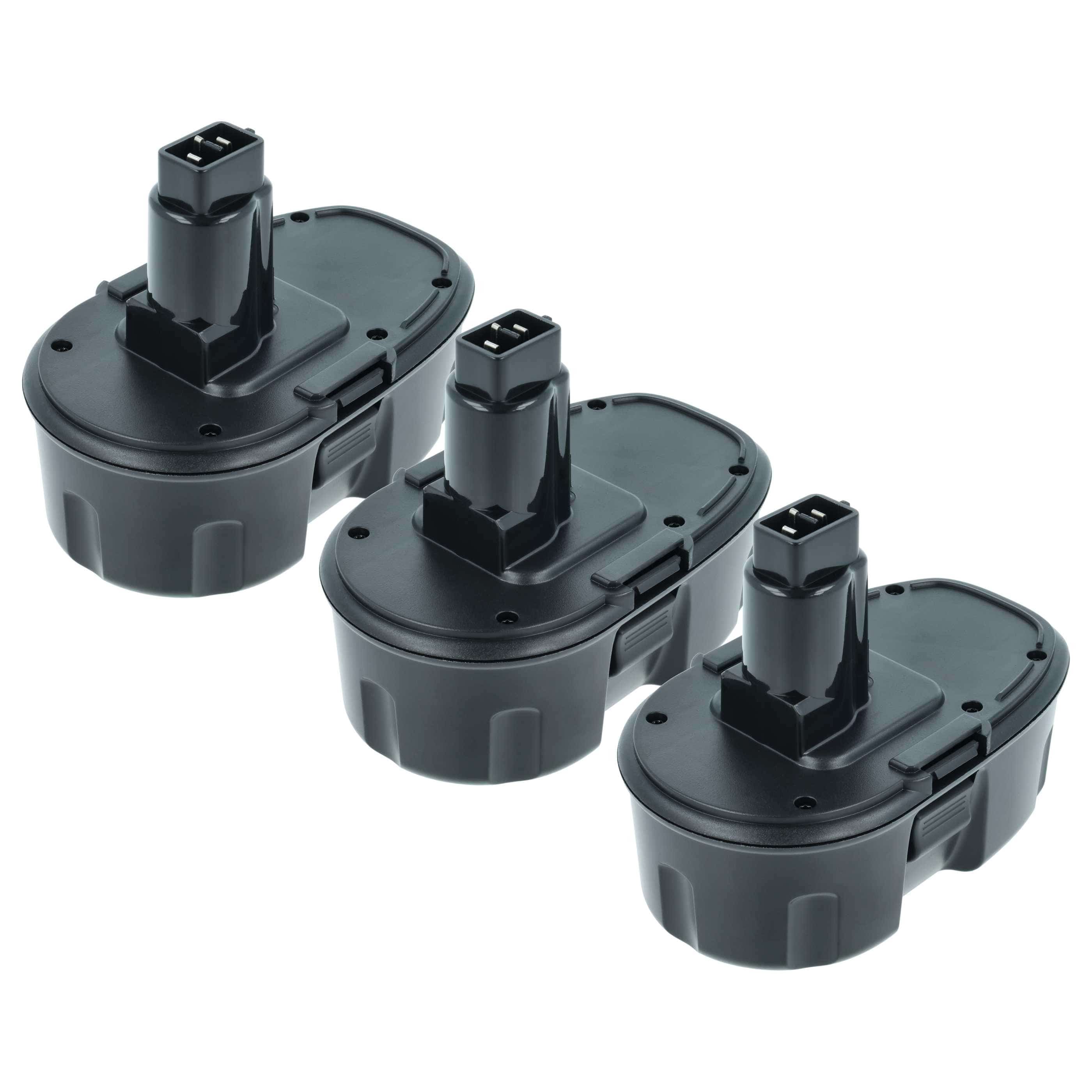 Akku (3x Stück) 18V als Ersatz für Dewalt DE9096, DE9098, DE9095, DE9039, DC9096, DE9503, DC9099 - 3,3Ah, NiMH