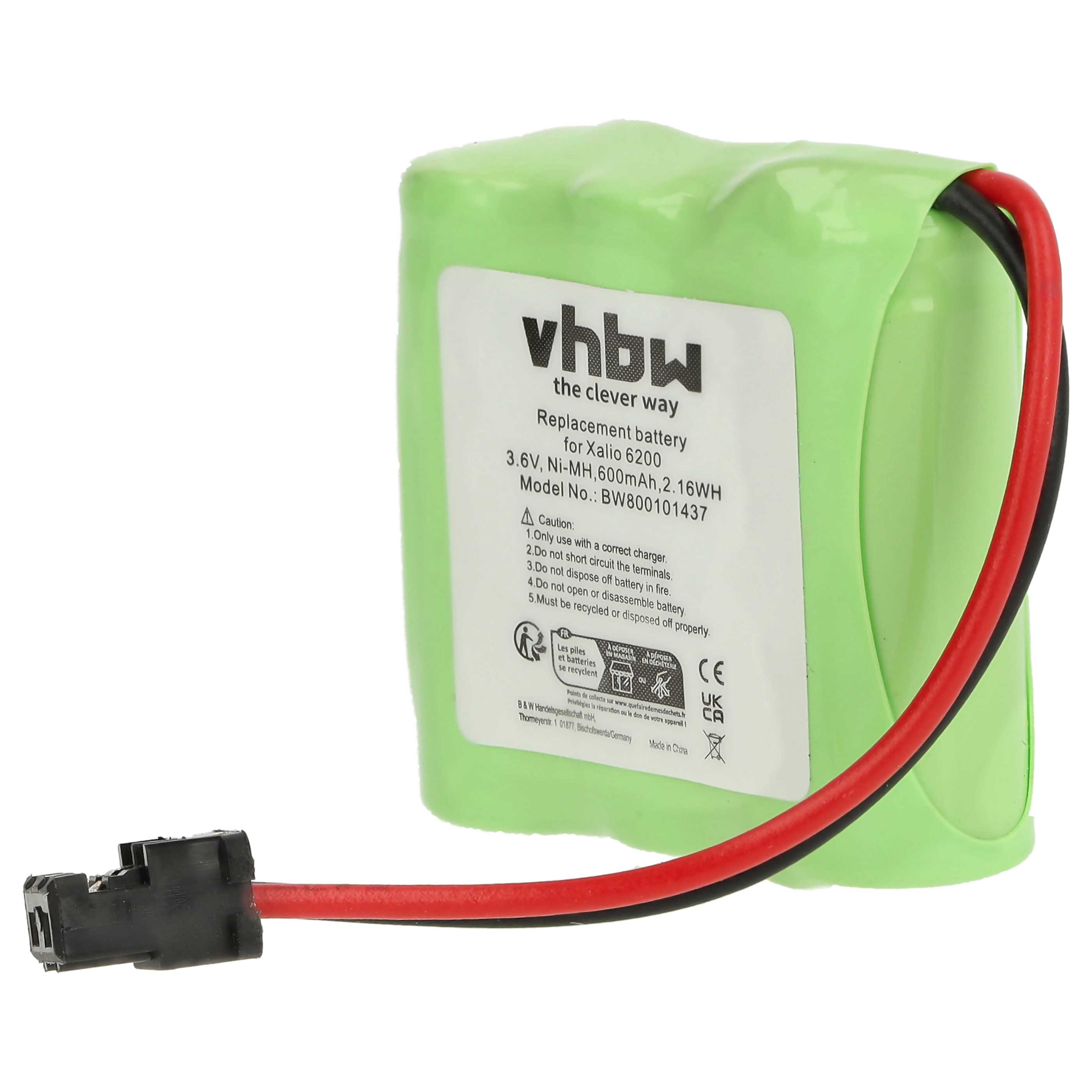 Batterie remplace Again and Again STB124, 2102 pour téléphone Philips - 600mAh 3,6V NiMH