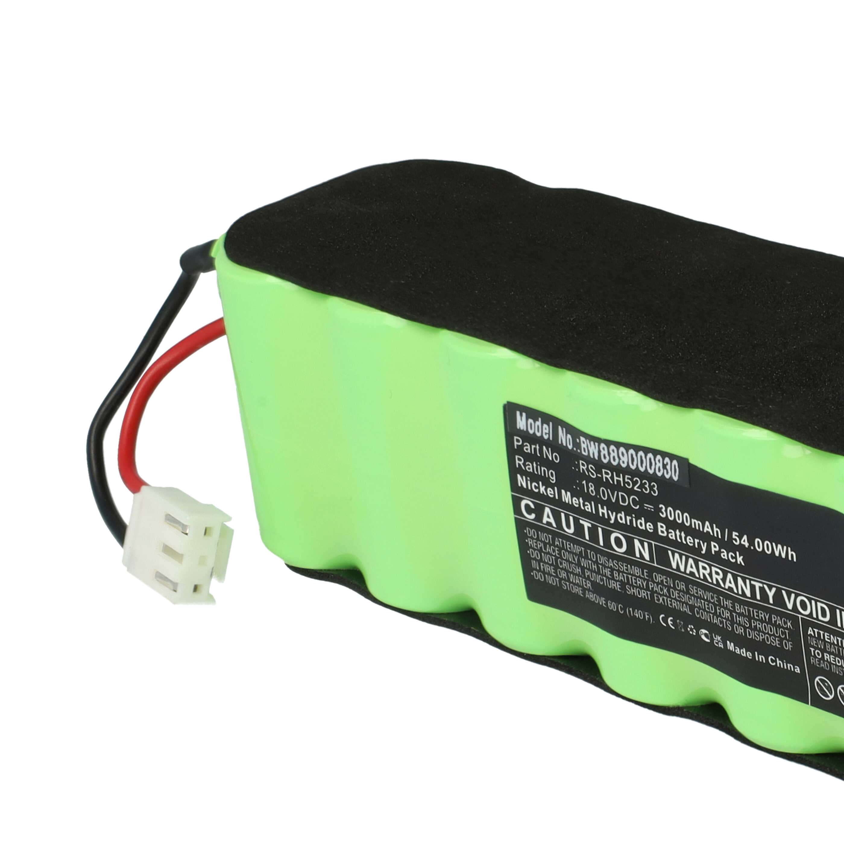 Battery replaces Rowenta RS-RH5233 for Tefal etc. 3000mAh, 18V, NiMH