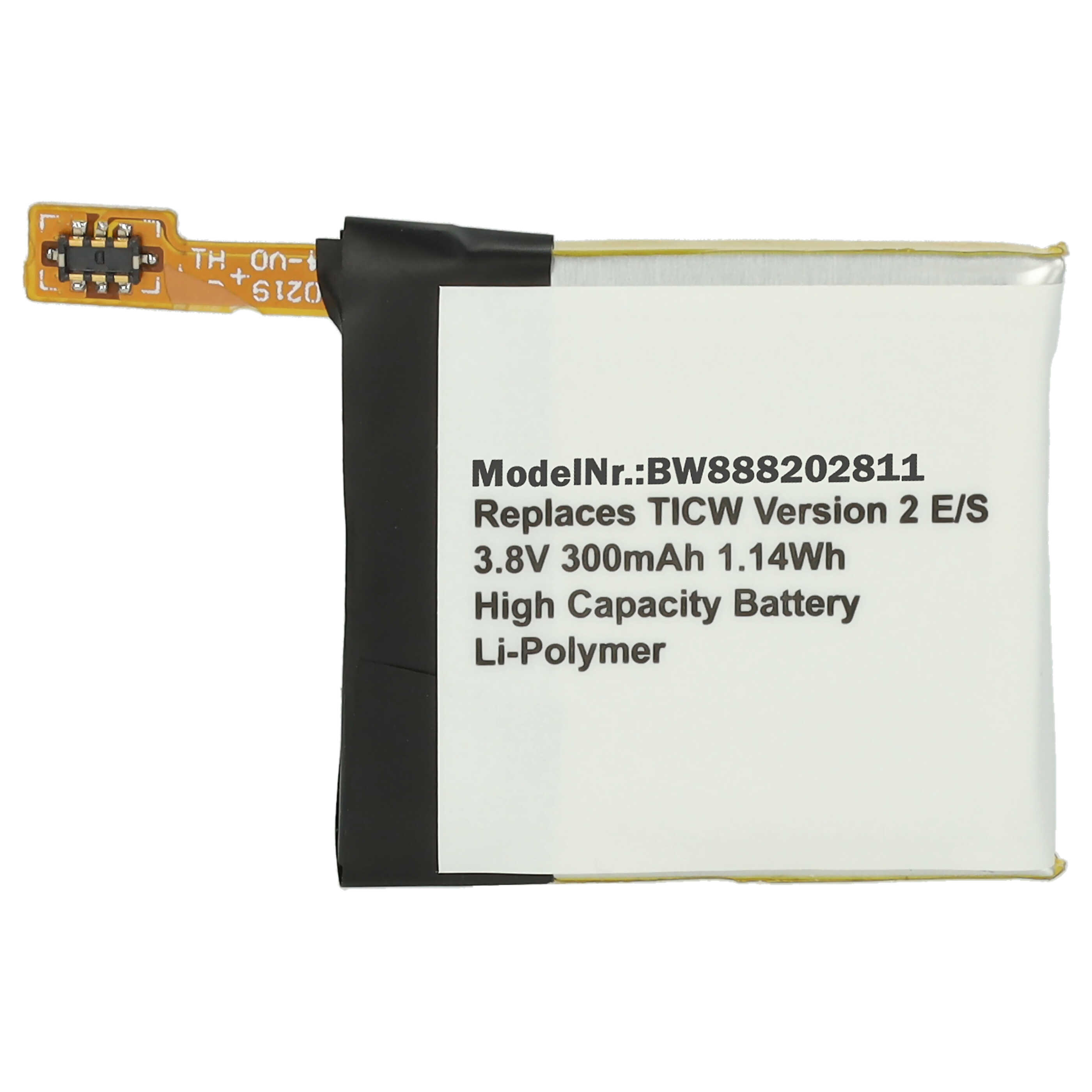 Smartwatch Battery replaces TicWatch SP382728SE - 300 mAh 3.8 V Li-polymer + Tools