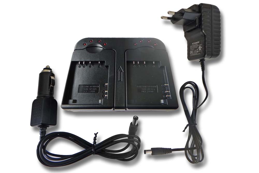 Caricabatterie + adattatore da auto per fotocamera Olympus - 0.5 / 0.9A 4.2/8.4V 114,5cm