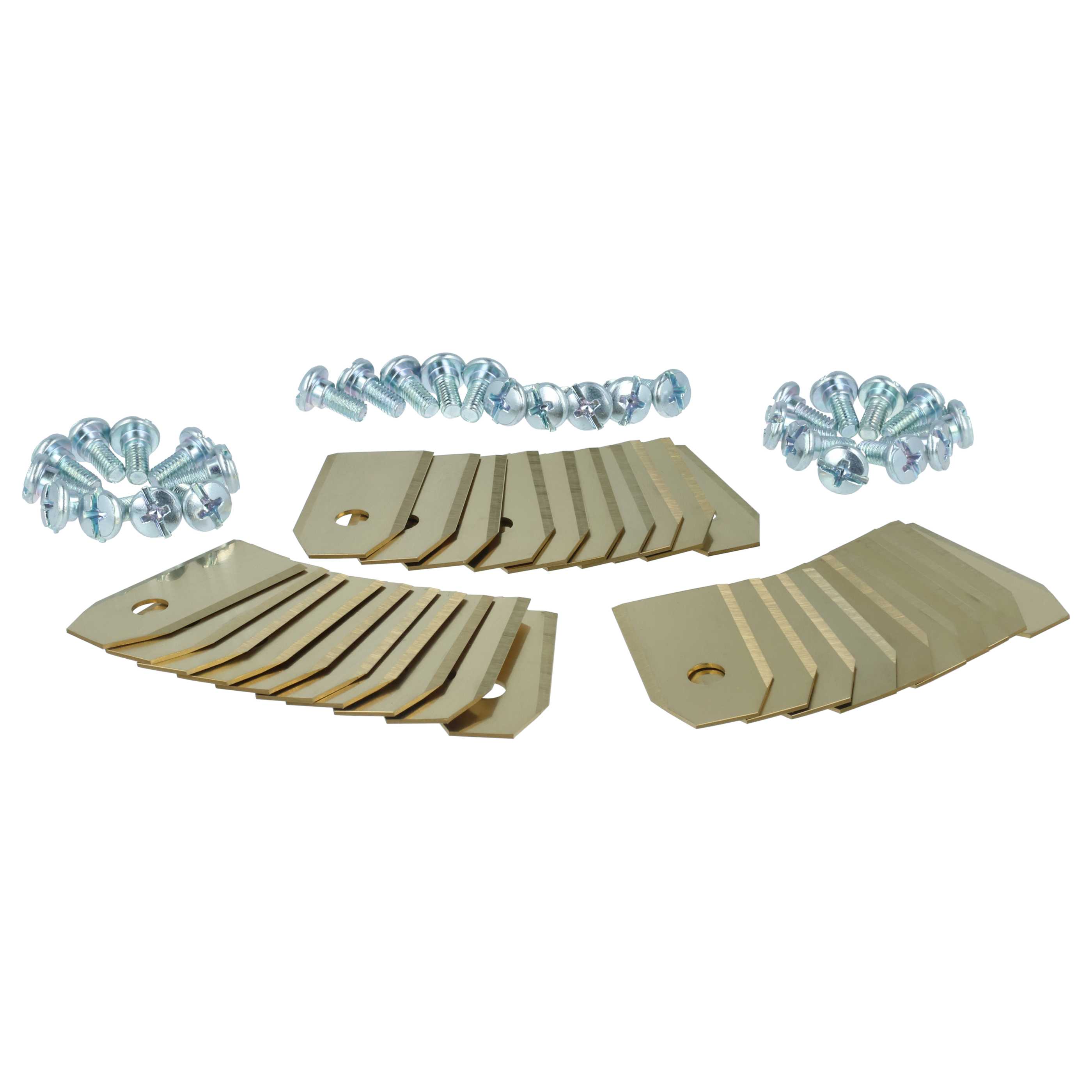 30x Lames remplace 505127801, 408720, 505127802 pour tondeuse – Couteaux apatite de titane, Silber Gold