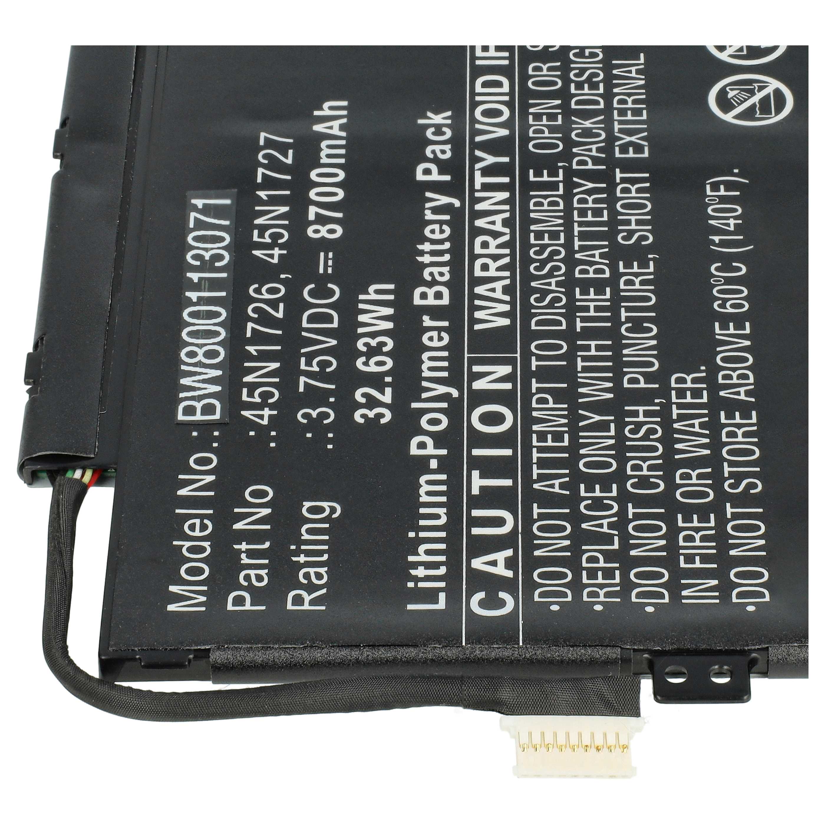 Akumulator do laptopa zamiennik Lenovo 1ICP4/82/114-2, 45N1726, 1ICP4/83/113 - 8700 mAh 3,75 V LiPo, czarny