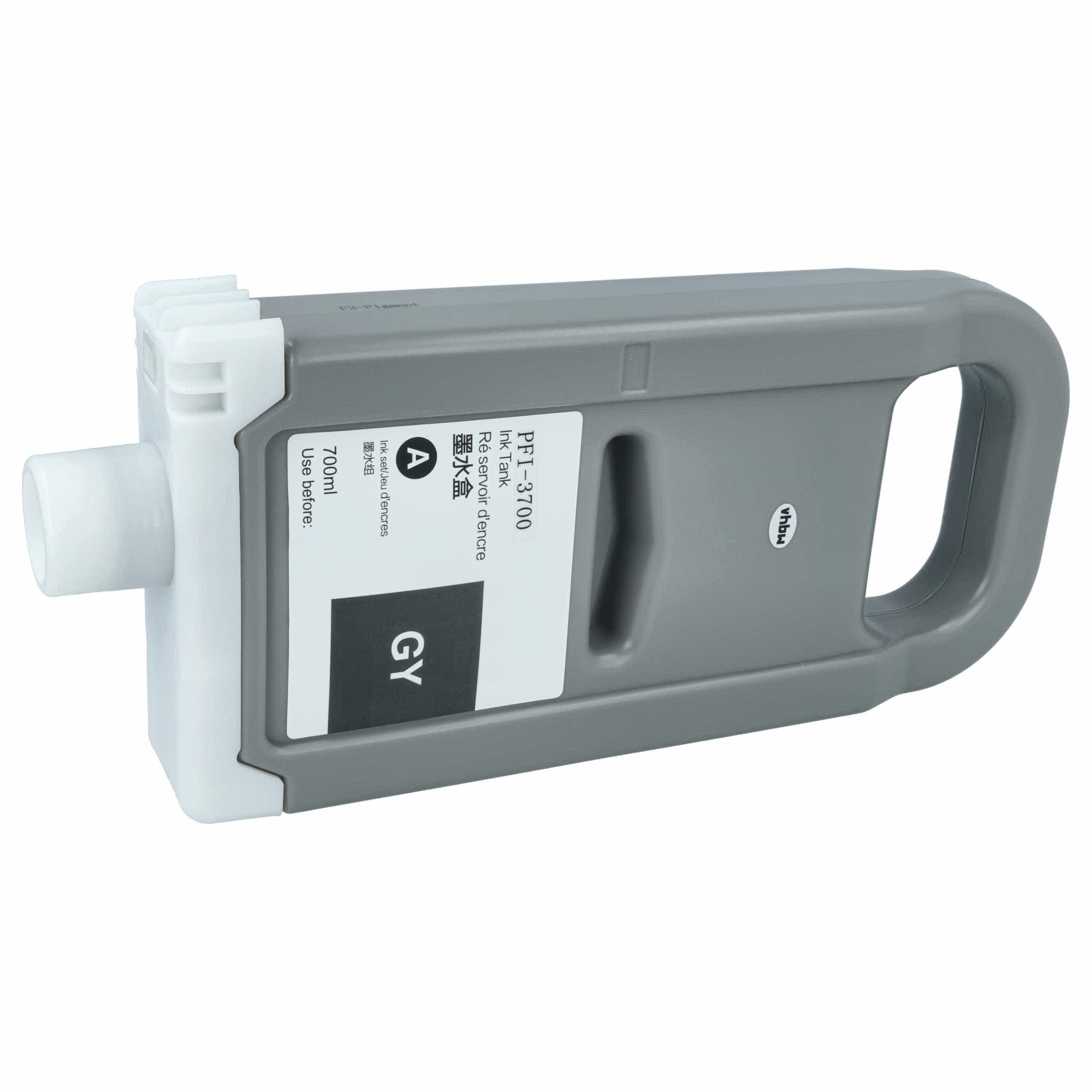 Ink Cartridge as Exchange for Canon PFI-3700 GY for Canon Printer - Grey 700 ml