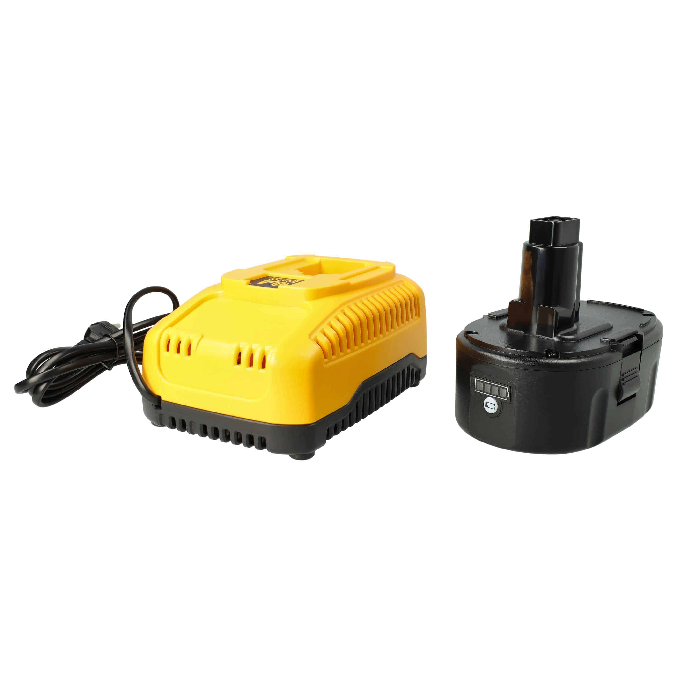 Electric Power Tool Battery Replaces Dewalt DC9180 - 4000 mAh, 18 V, Li-Ion + Charger