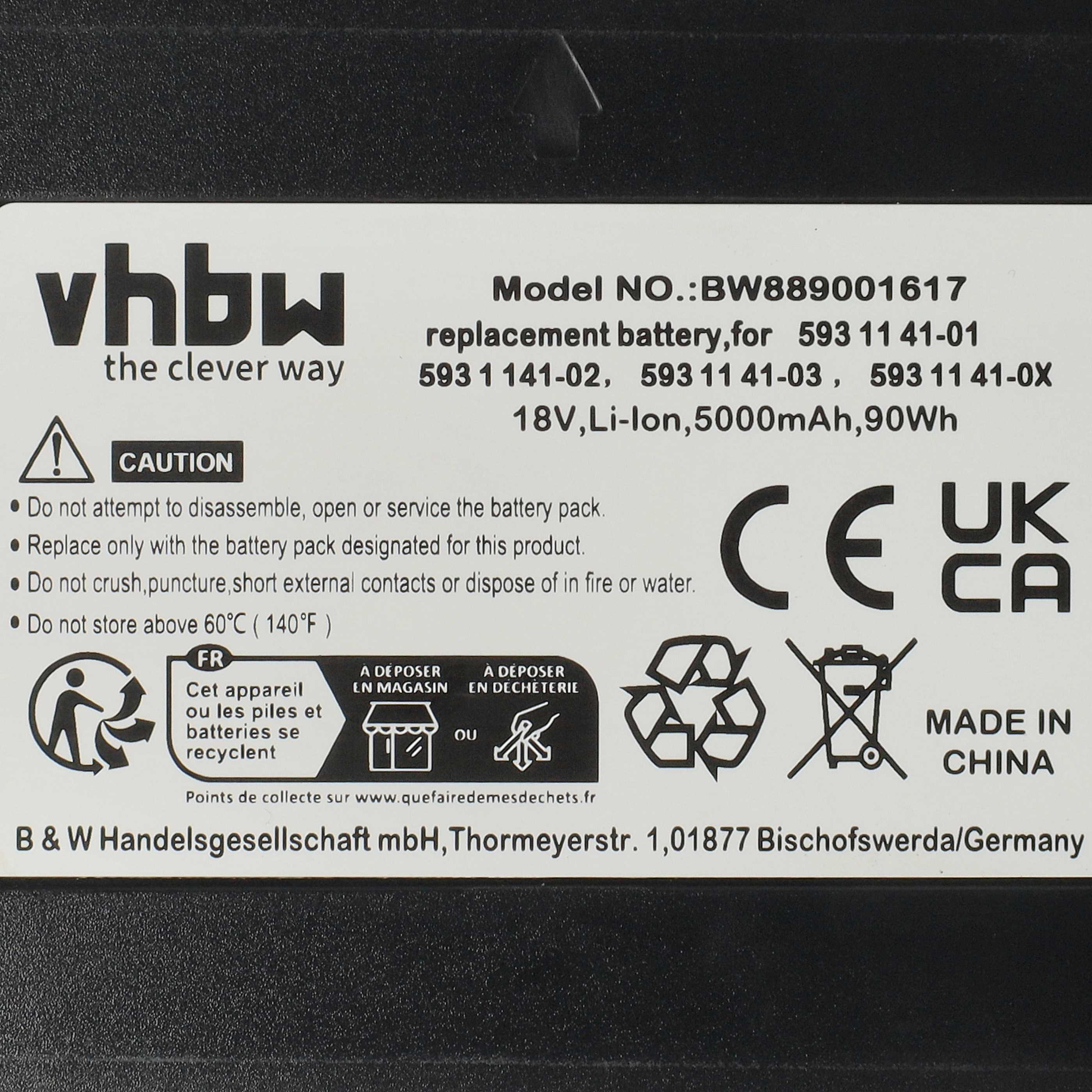 1x akumulator 5000 mAh, 1x kabel połączeniowy do robota McCulloch zamiennik Husqvarna 529 60 68-01