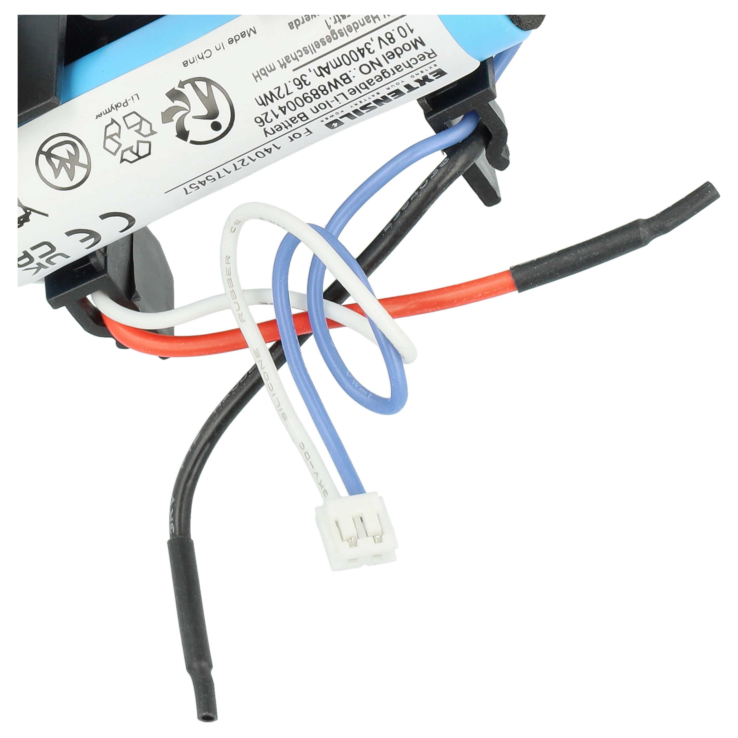 Battery replaces AEG 140127175457 for Electrolux etc. 3400mAh, 10.8V, Li-Ion