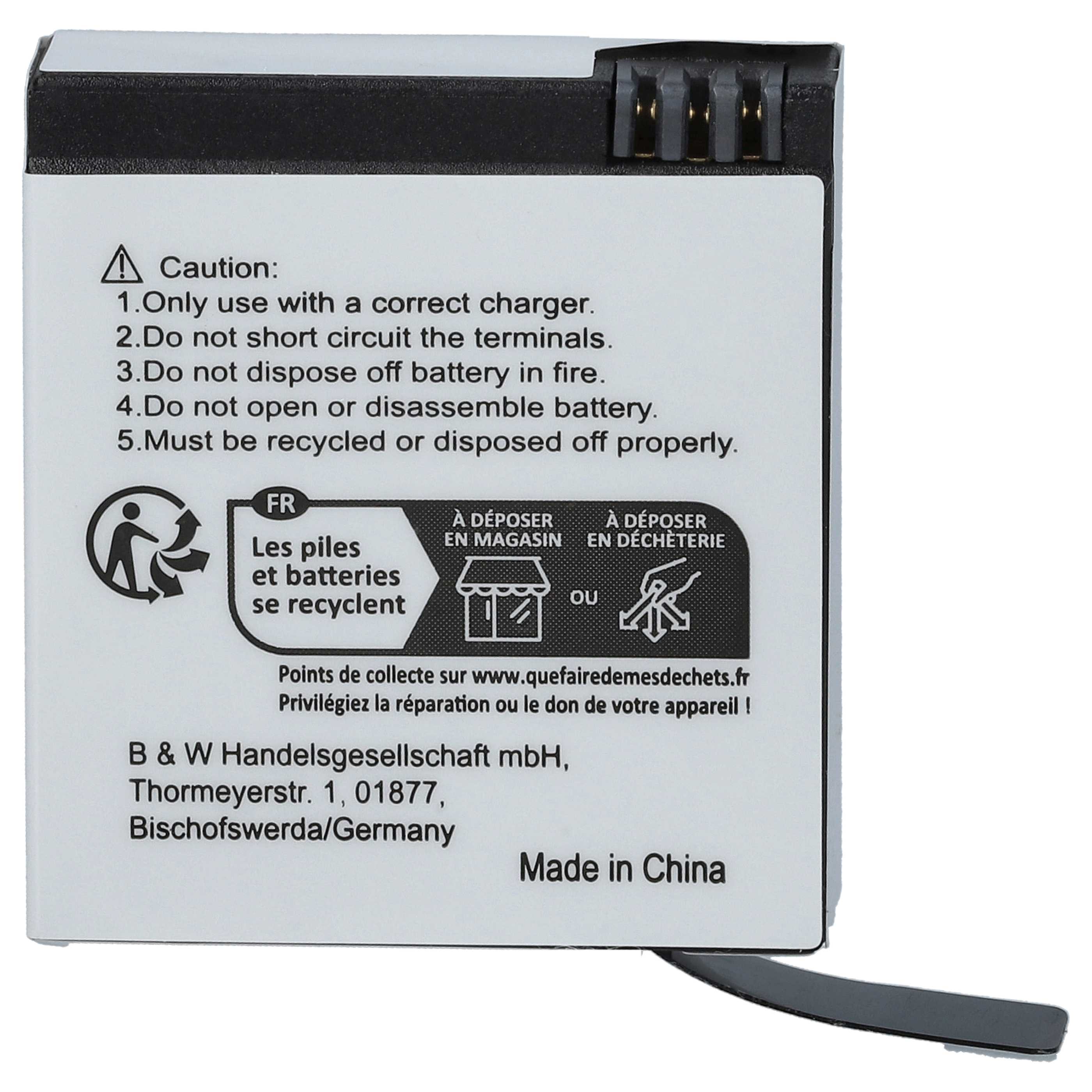Videocamera 2x Battery replaces SJCam SJ6B - 910 mAh 3.8 V Li-Ion