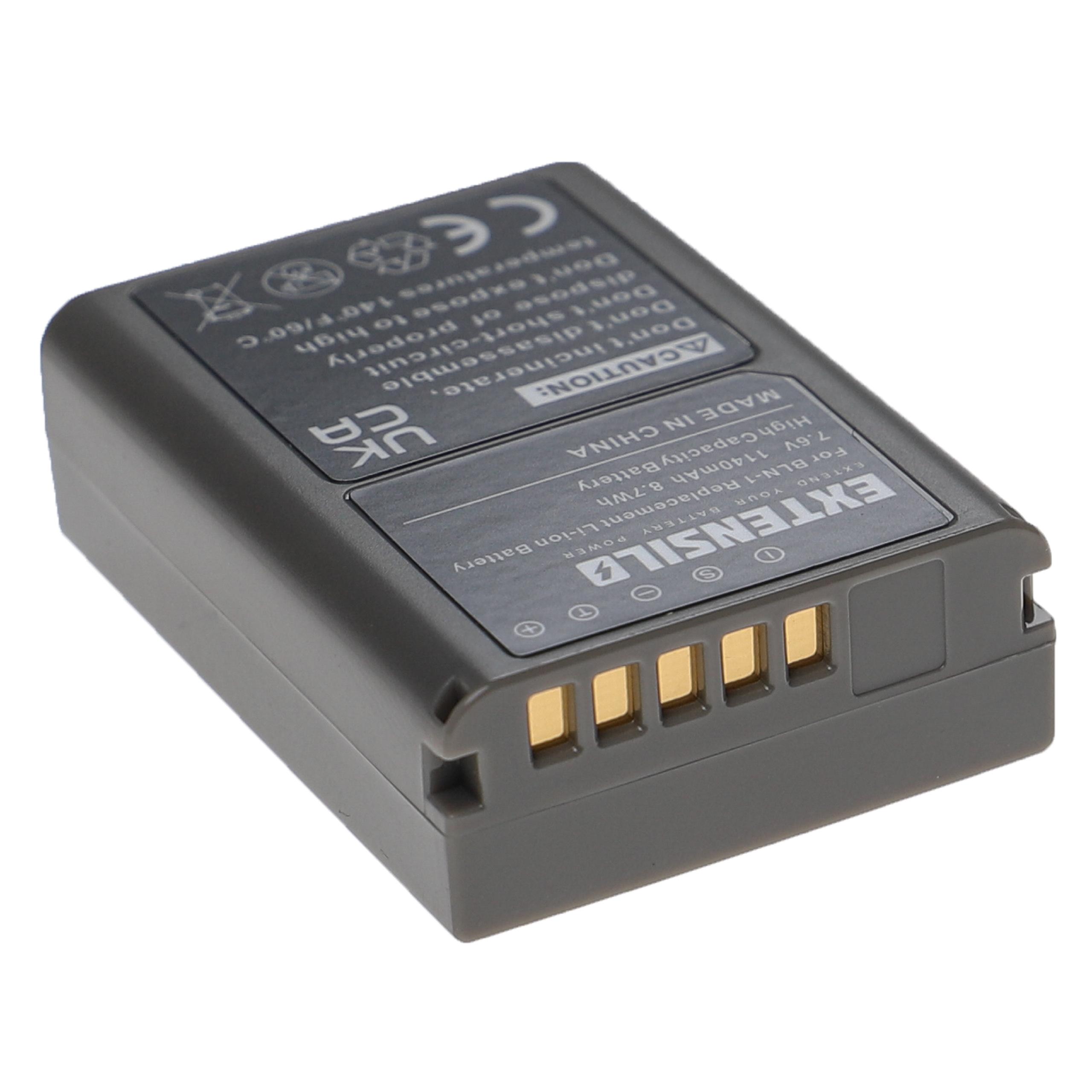Batterie remplace Olympus PS-BLN1 pour appareil photo - 1140mAh 7,6V Li-ion