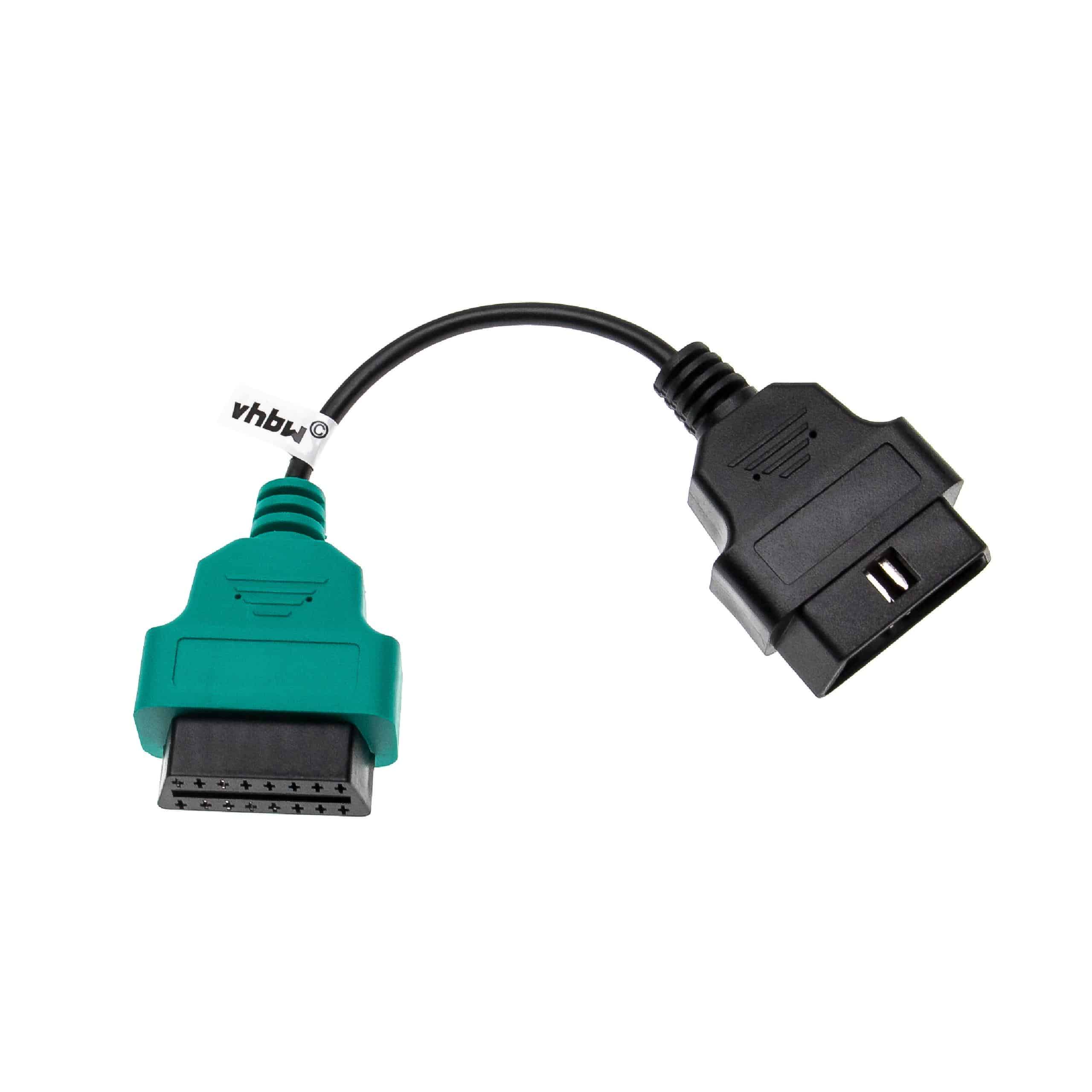 vhbw OBD2 Adapter A1 16Pin OBD1 to OBD2 suitable for GT Alfa Romeo, Fiat, Lancia GT Car, Vehicle - 22 cm