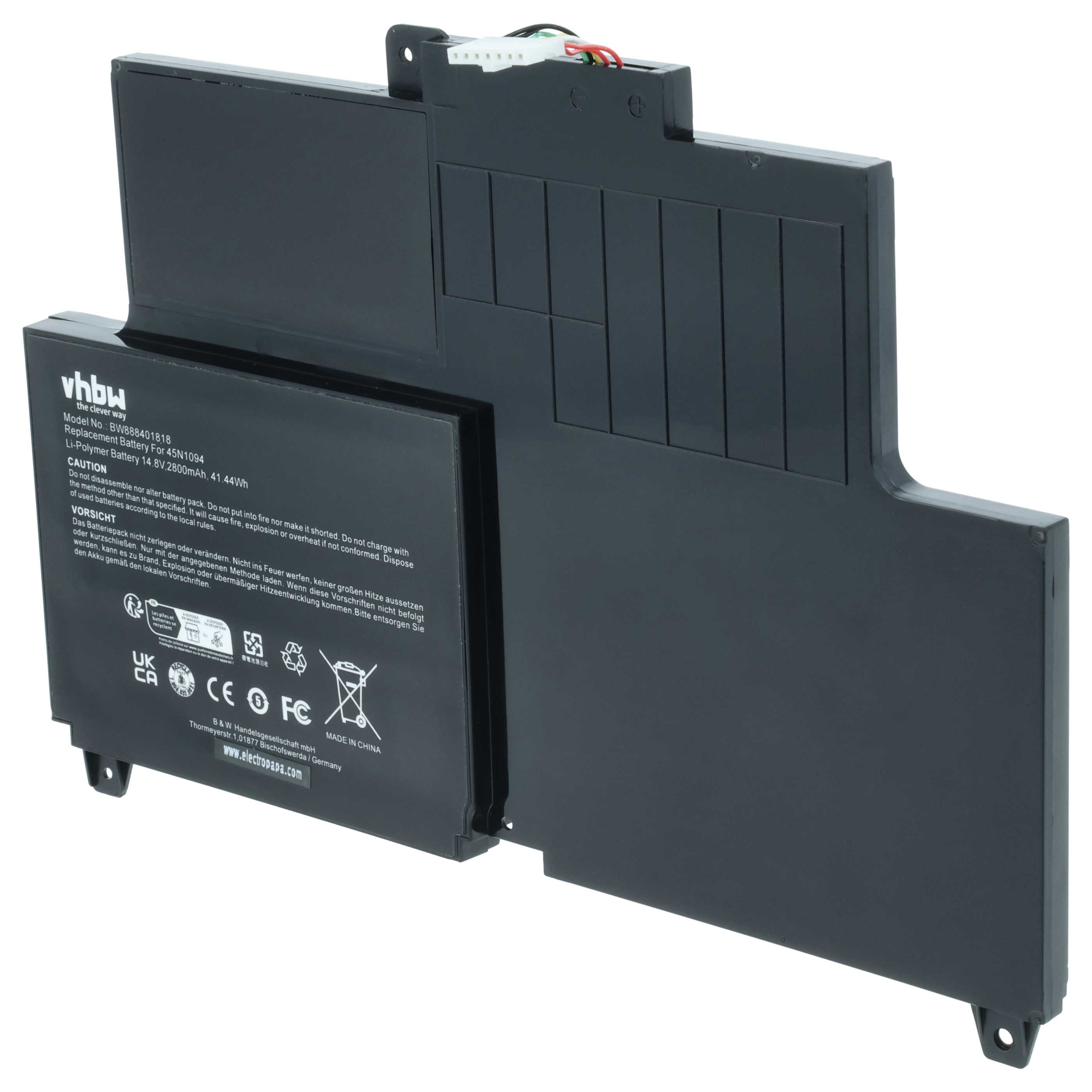 Akumulator do laptopa zamiennik Lenovo 45N1095, 45N1094, 45N1093, 45N1092 - 2800 mAh 14,8 V LiPo