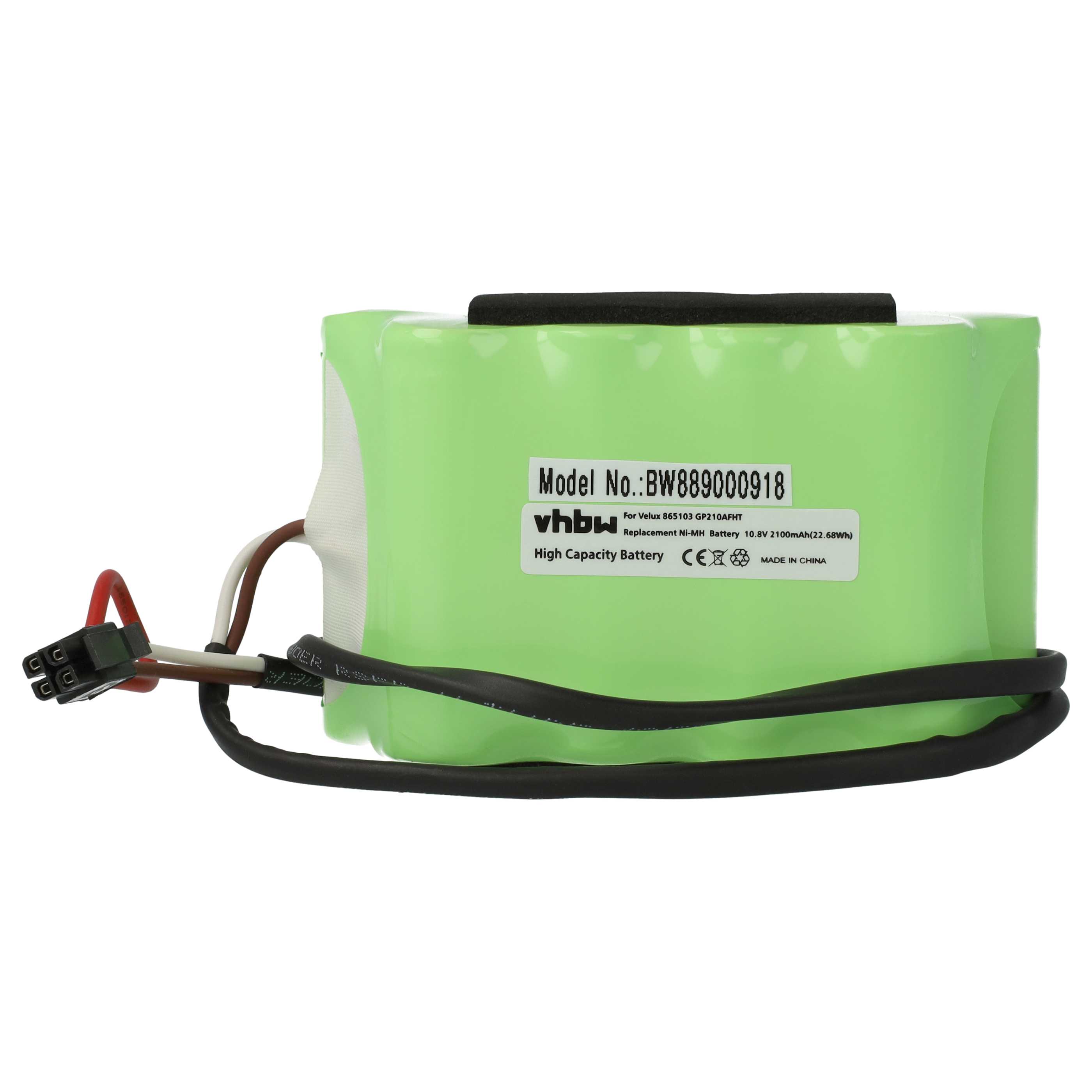 2x Akumulator do rolet / żaluzji dachowych zamiennik Velux 832817, 865103 - 2100 mAh 10,8 V NiMH + kabel