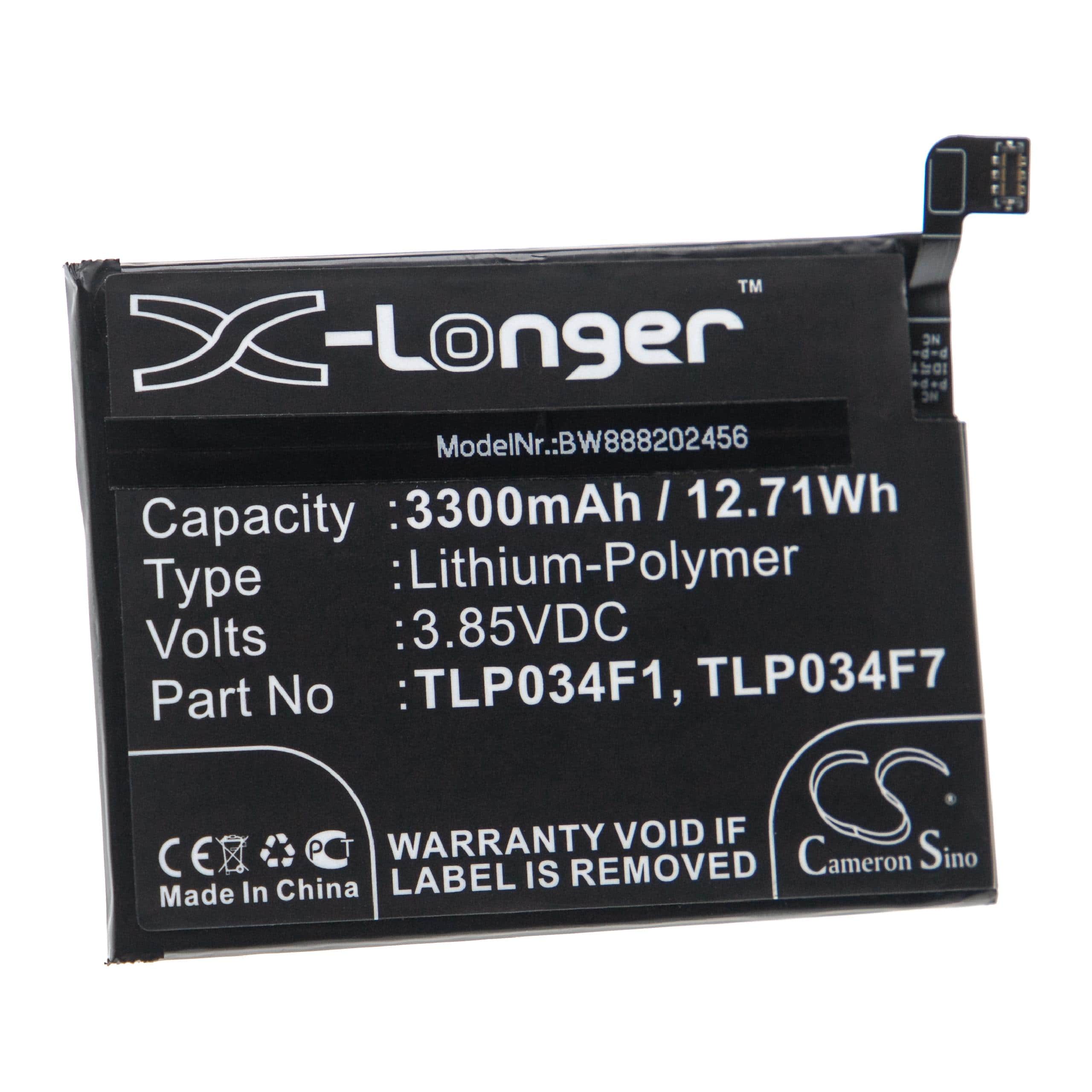 Akumulator do telefonu smartfona zamiennik Alcatel TLP034F1, TLP034F7 - 3300 mAh 3,85 V LiPo