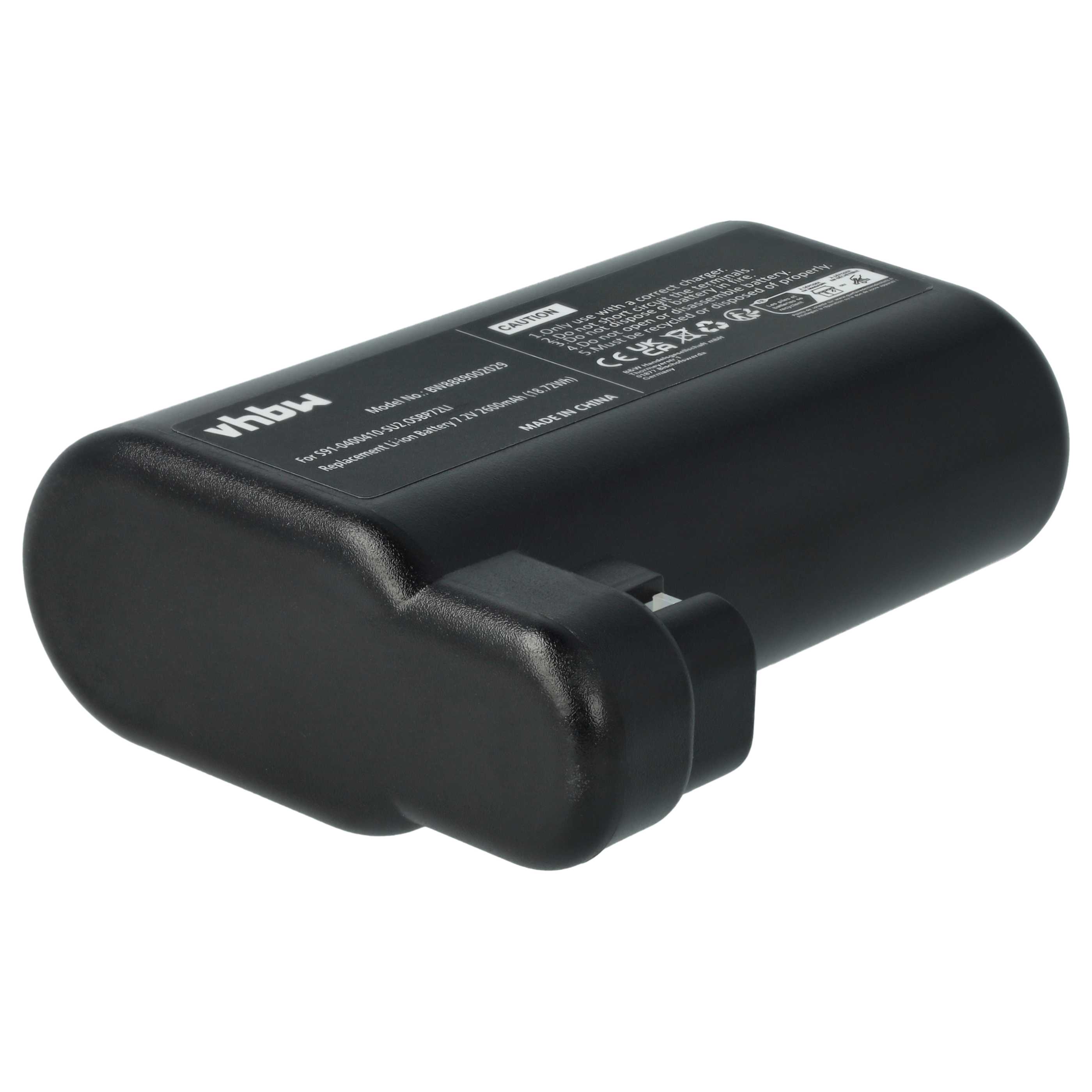 2x Battery replaces AEG S91-0400410-SU2, OSBP72LI for Electrolux etc. 2600mAh, 7.2V, Li-Ion