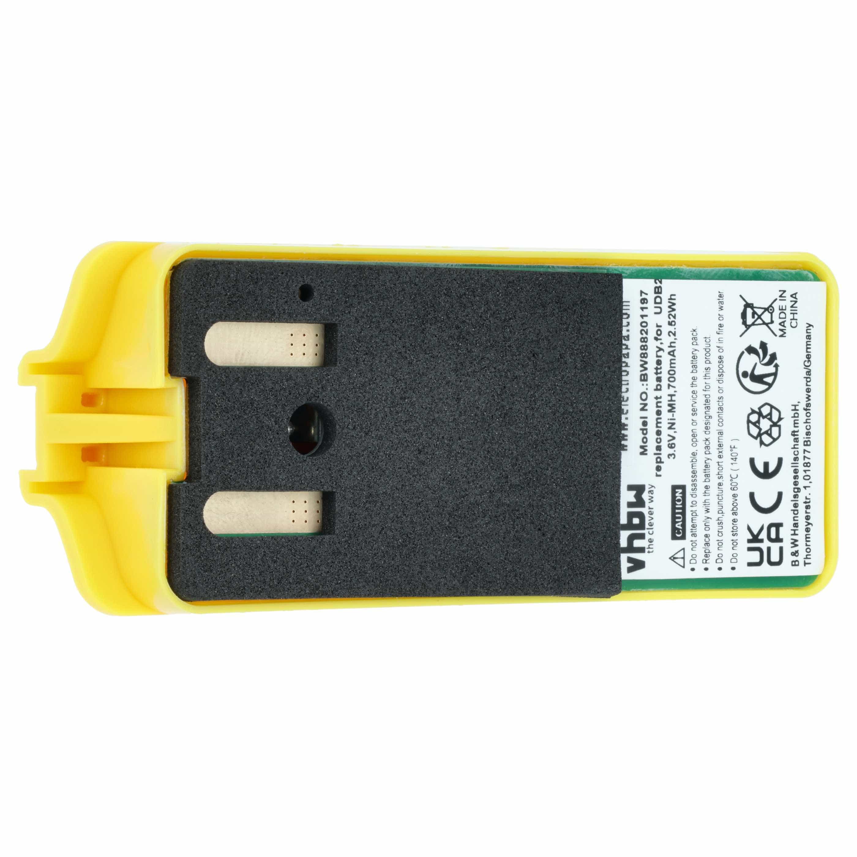 Radio 5x Battery replaces JAY UDB2 - 700 mAh 3.6 V NiMH