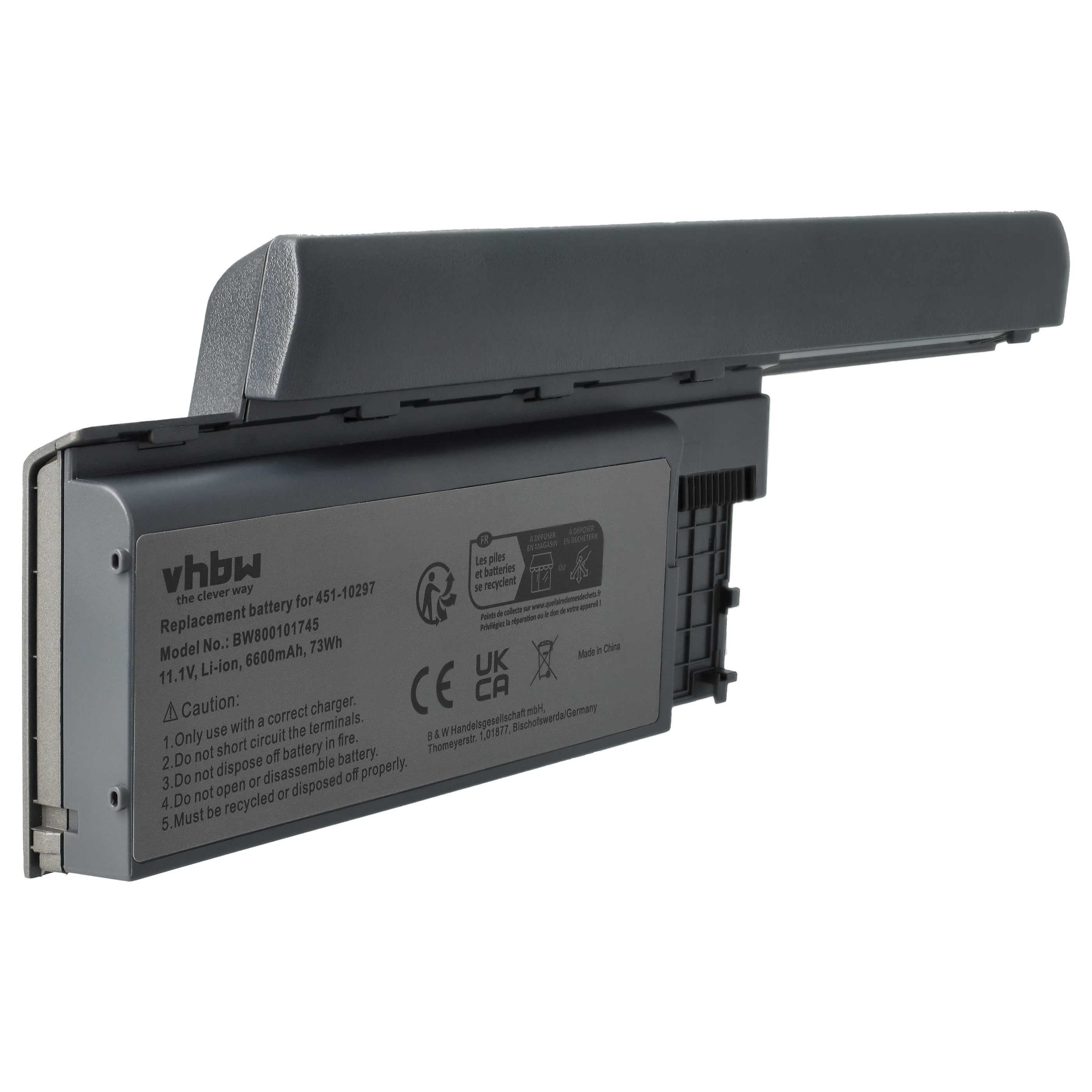 Batteria sostituisce Dell 0JD606, 0JD605, 0GD787, 0GD775, 0DU158 per notebook Dell - 6600mAh 11,1V Li-Ion nero