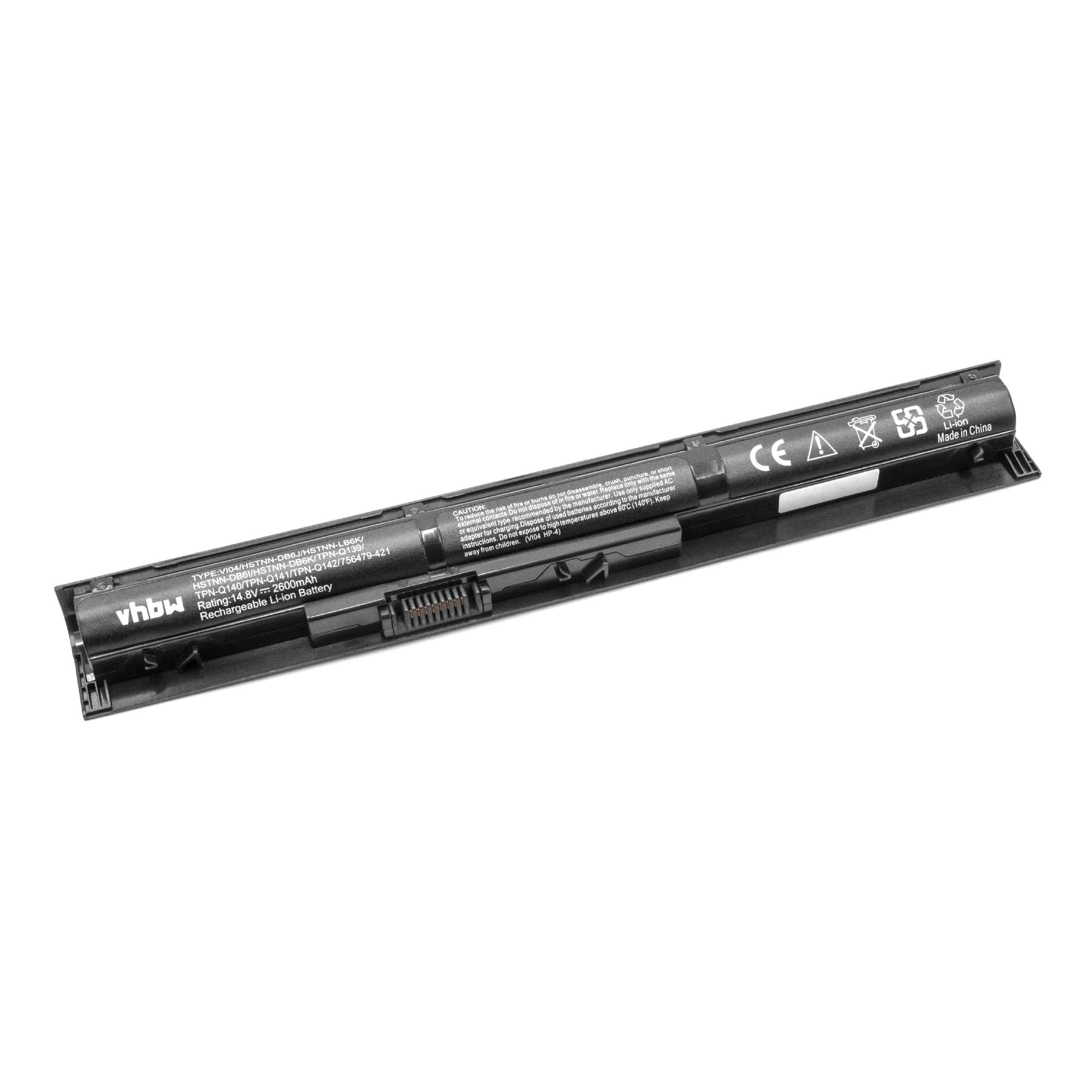 Notebook Battery Replacement for HP 756744-001, 756478-421, 756478-541, 756479-421 - 2600mAh 14.4V Li-Ion