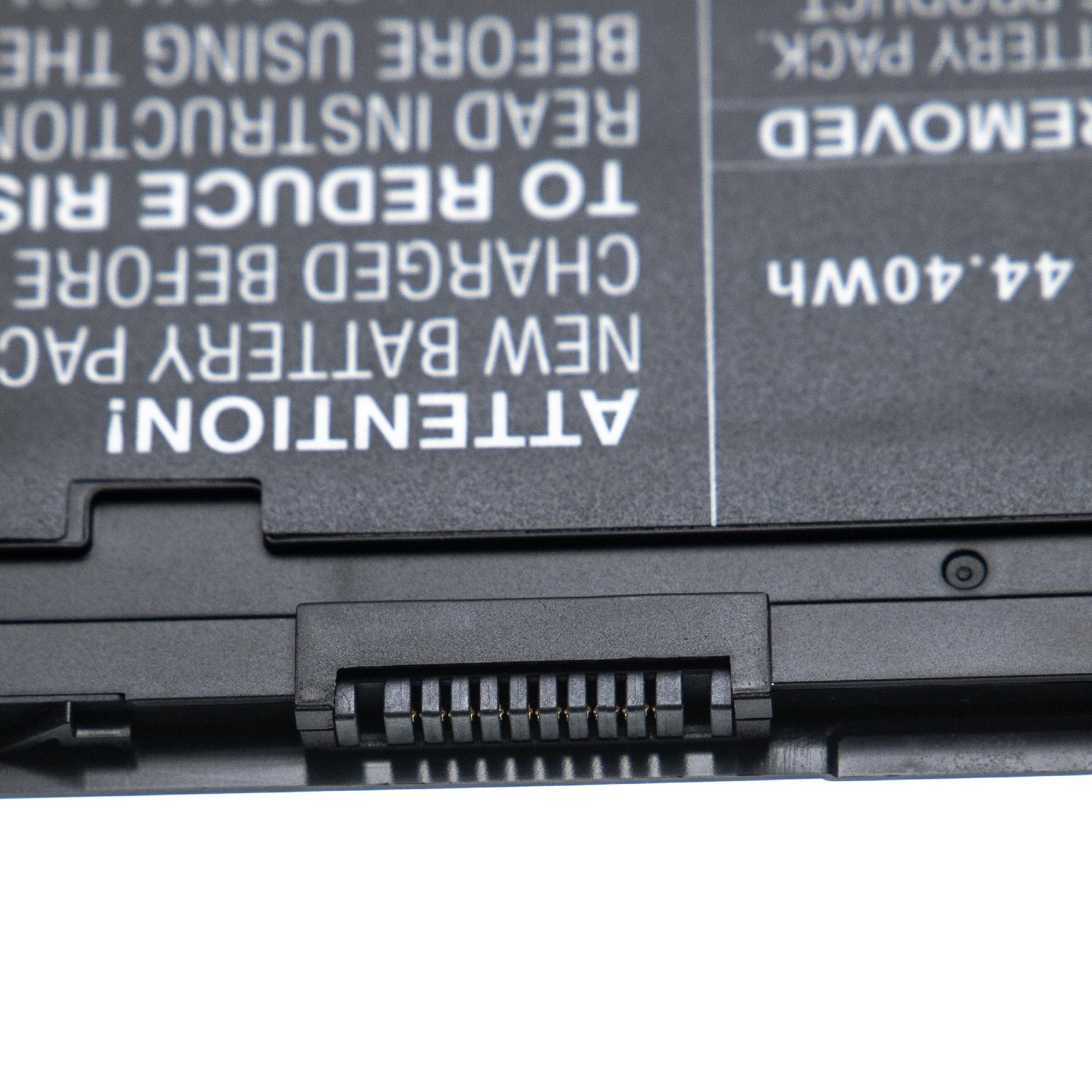 Batterie remplace Dell 0KWFFN, 0J31N7, 0W57CV pour ordinateur portable - 6000mAh 7,4V Li-polymère, noir