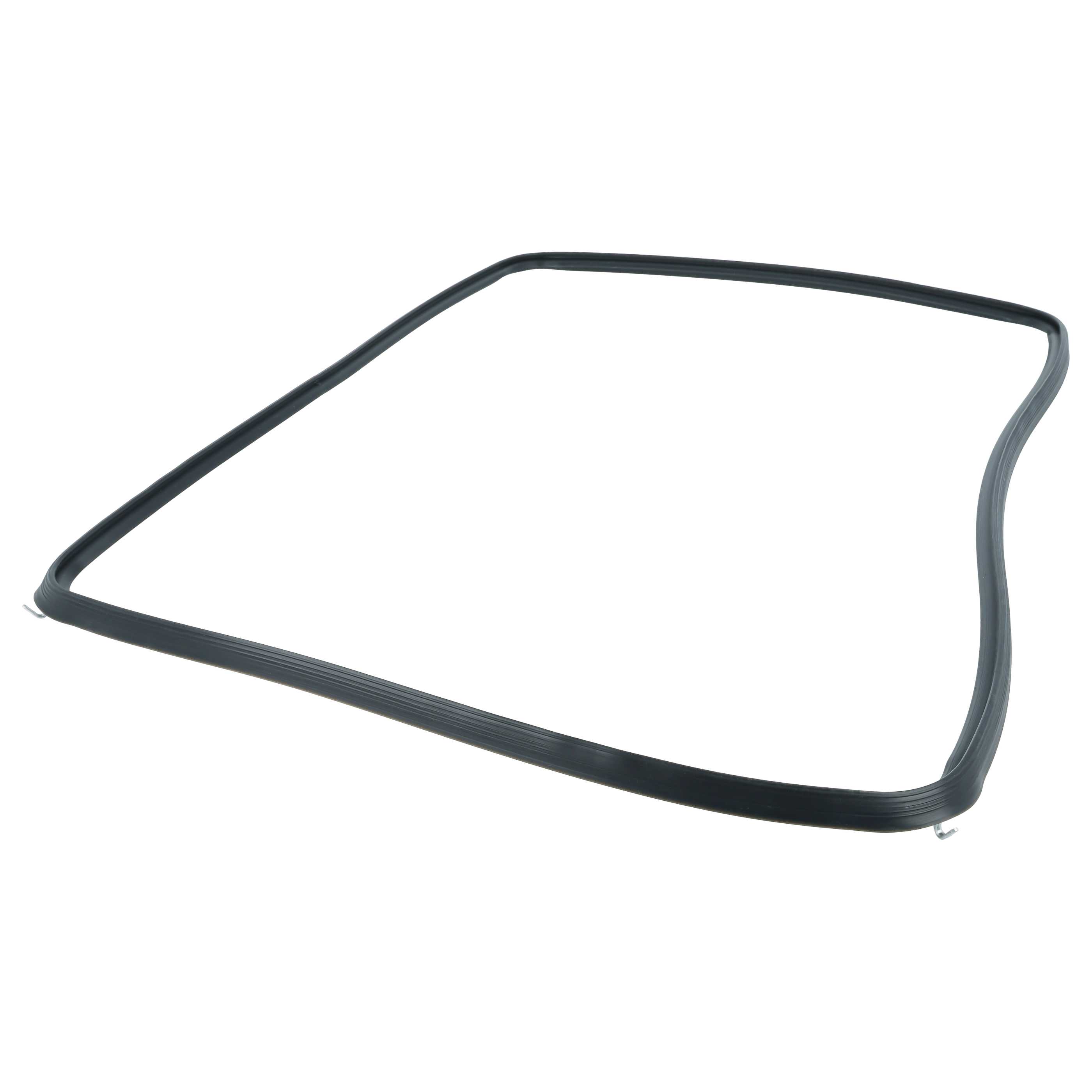 Oven Door Seal + Angled Corner Hooks replaces Arcelik 255440101 for Brandt etc. - 44 x 34 cm Black