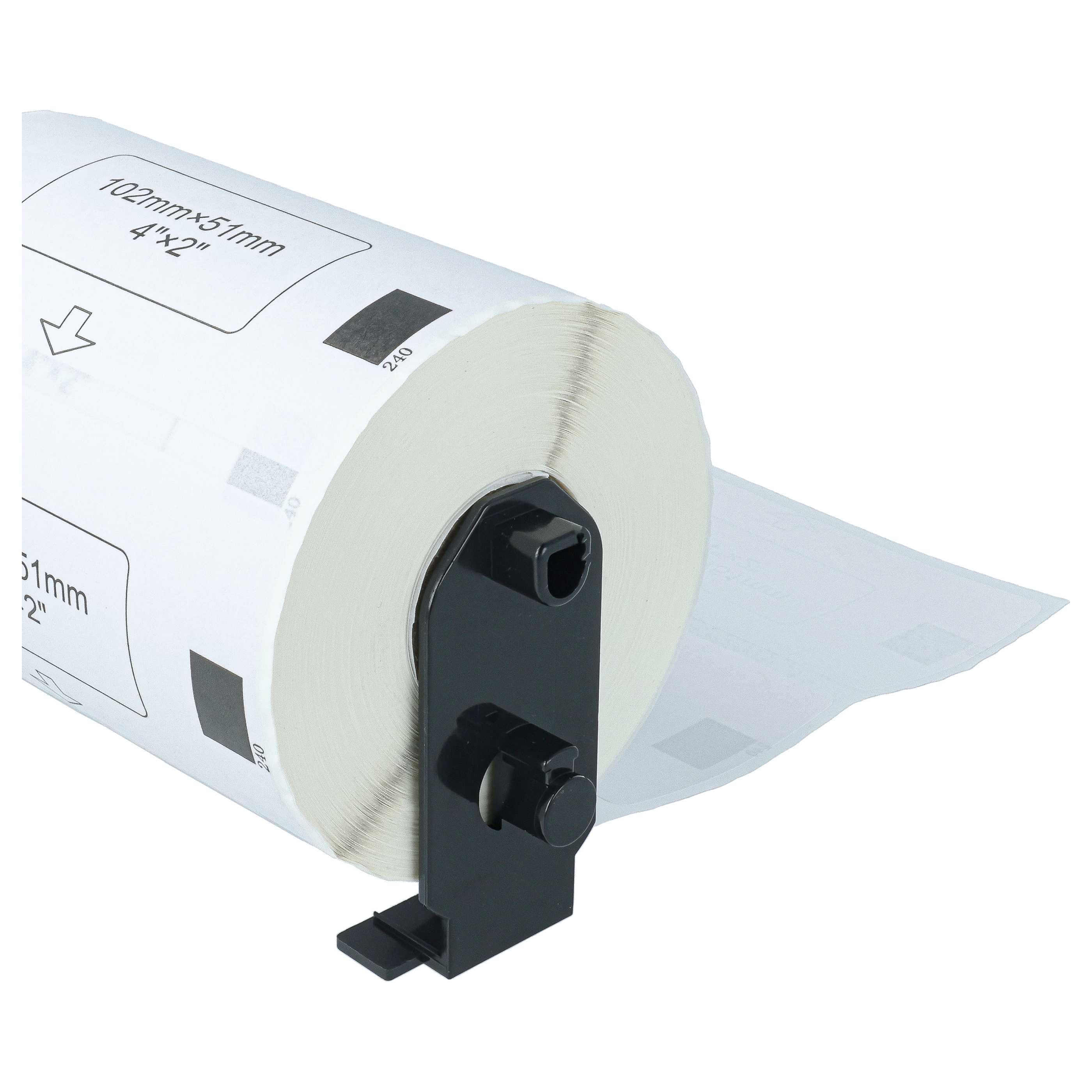 Étiquette remplacent Brother DK-11240 pour imprimante étiqueteuse - 102mm x 51mm + support