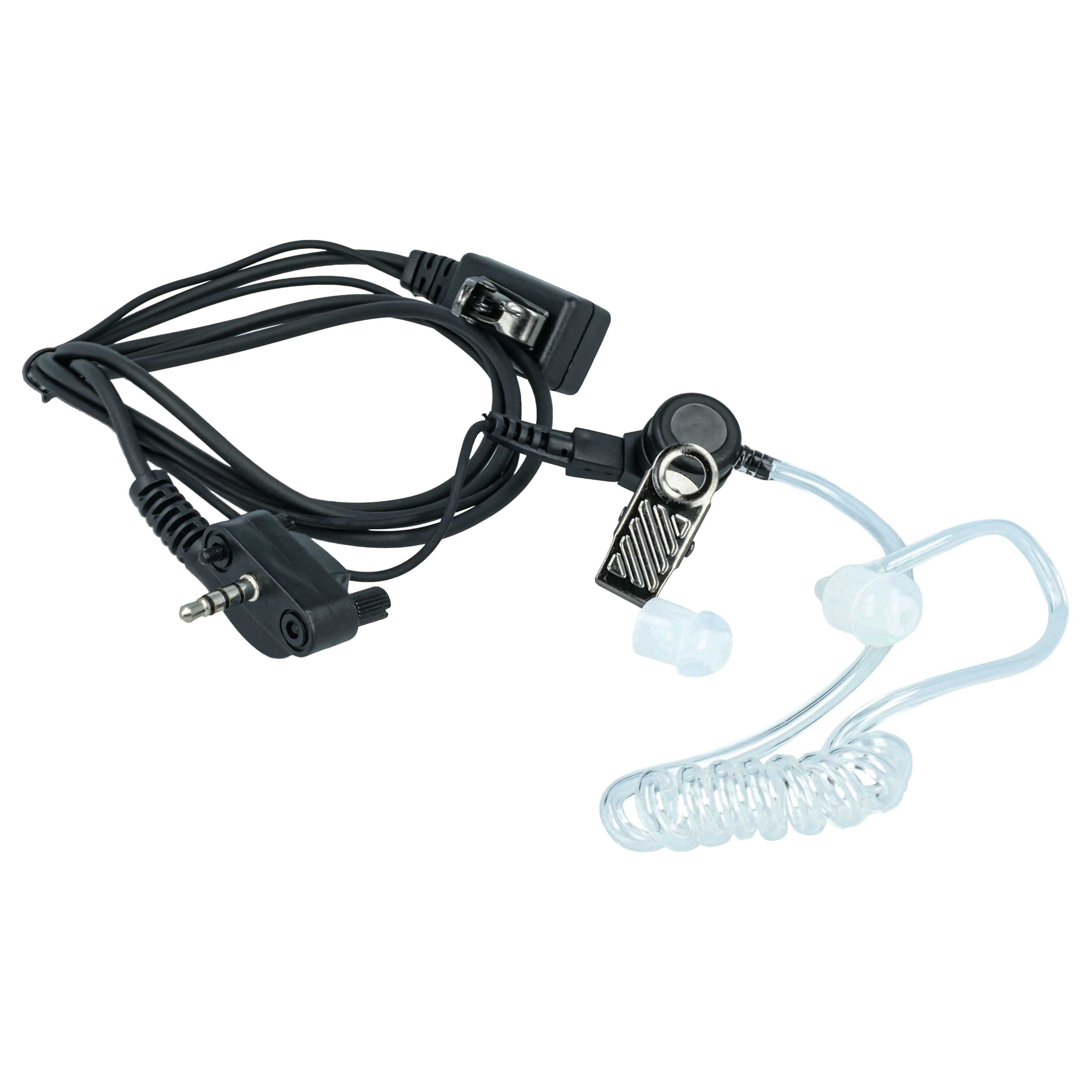 Security Radio Headset suitable for Yaesu Vertex VX-130 - "Take Call Button", Clip Mount + Phono Cable