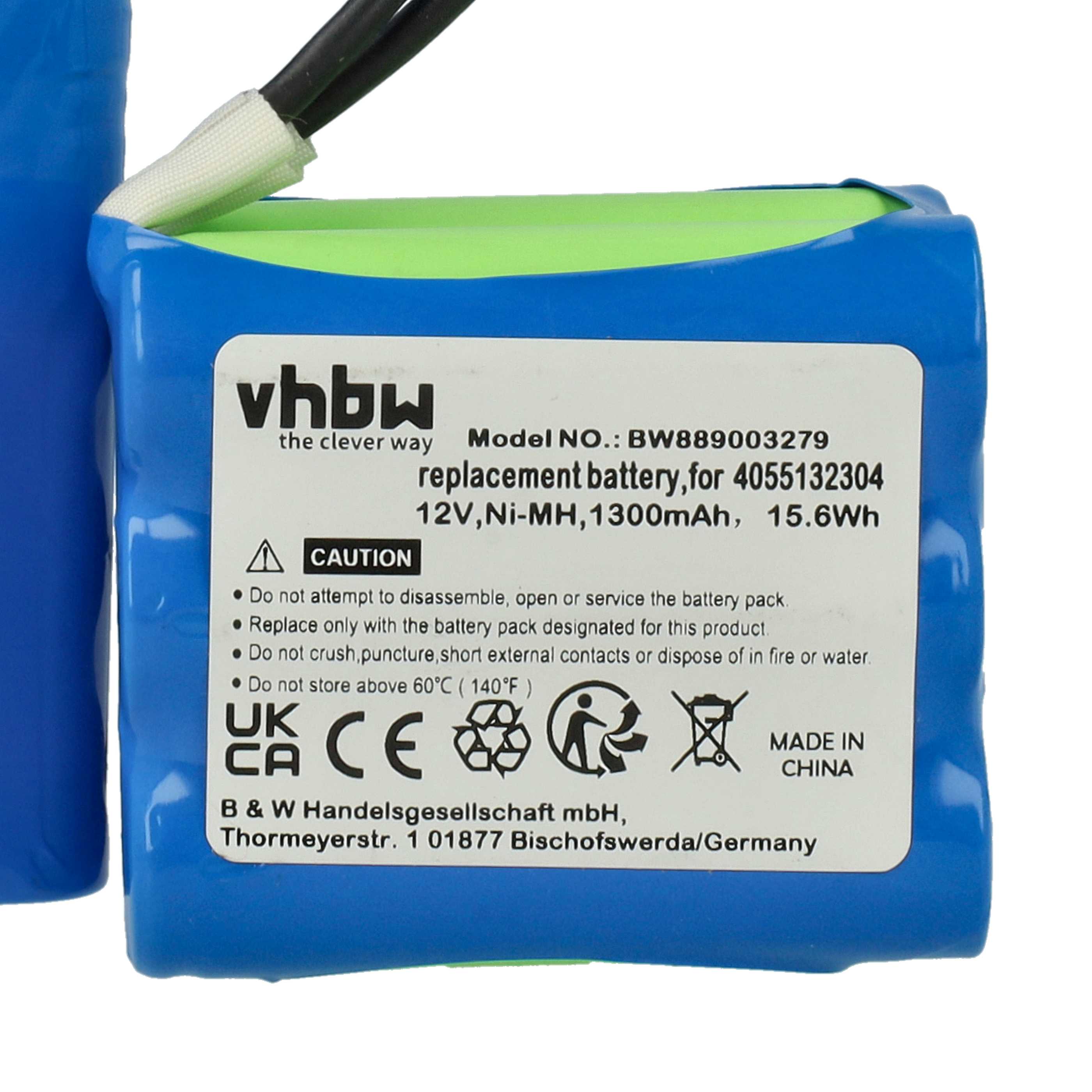 Battery replaces AEG 4055132304 for Electrolux etc. 1300mAh, 12V, NiMH