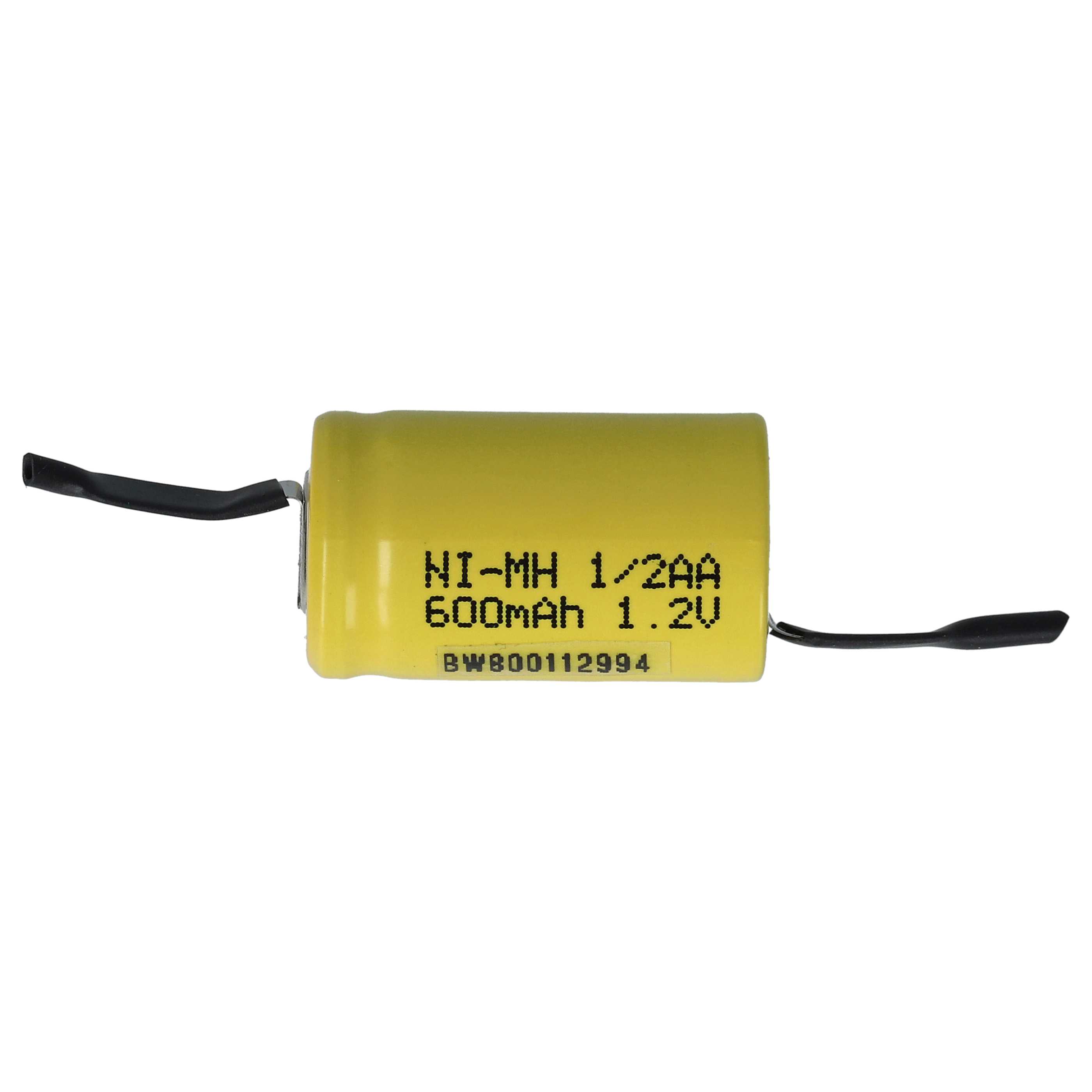 Batterie (3 pcs.) remplace 1/2AA modèle radio-télécommandé - 600mAh 1,2V NiMH