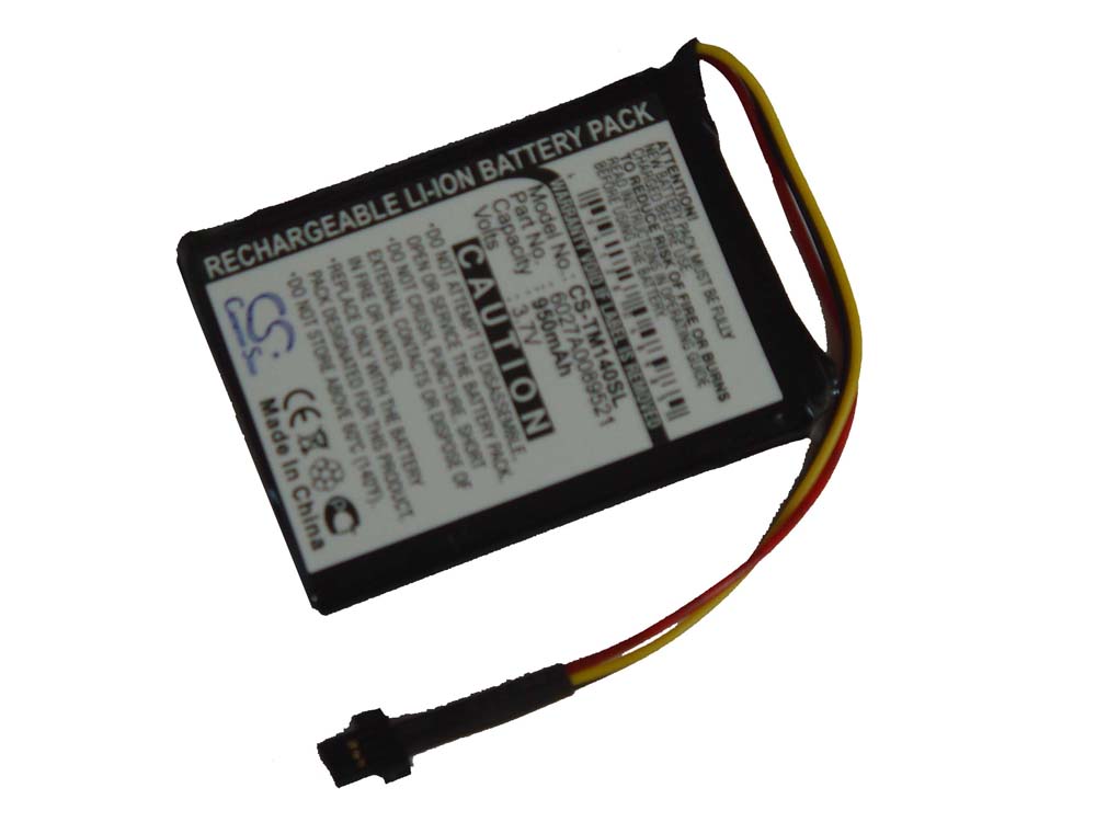 GPS Battery Replacement for TomTom 6027A0089521 - 950mAh, 3.7V