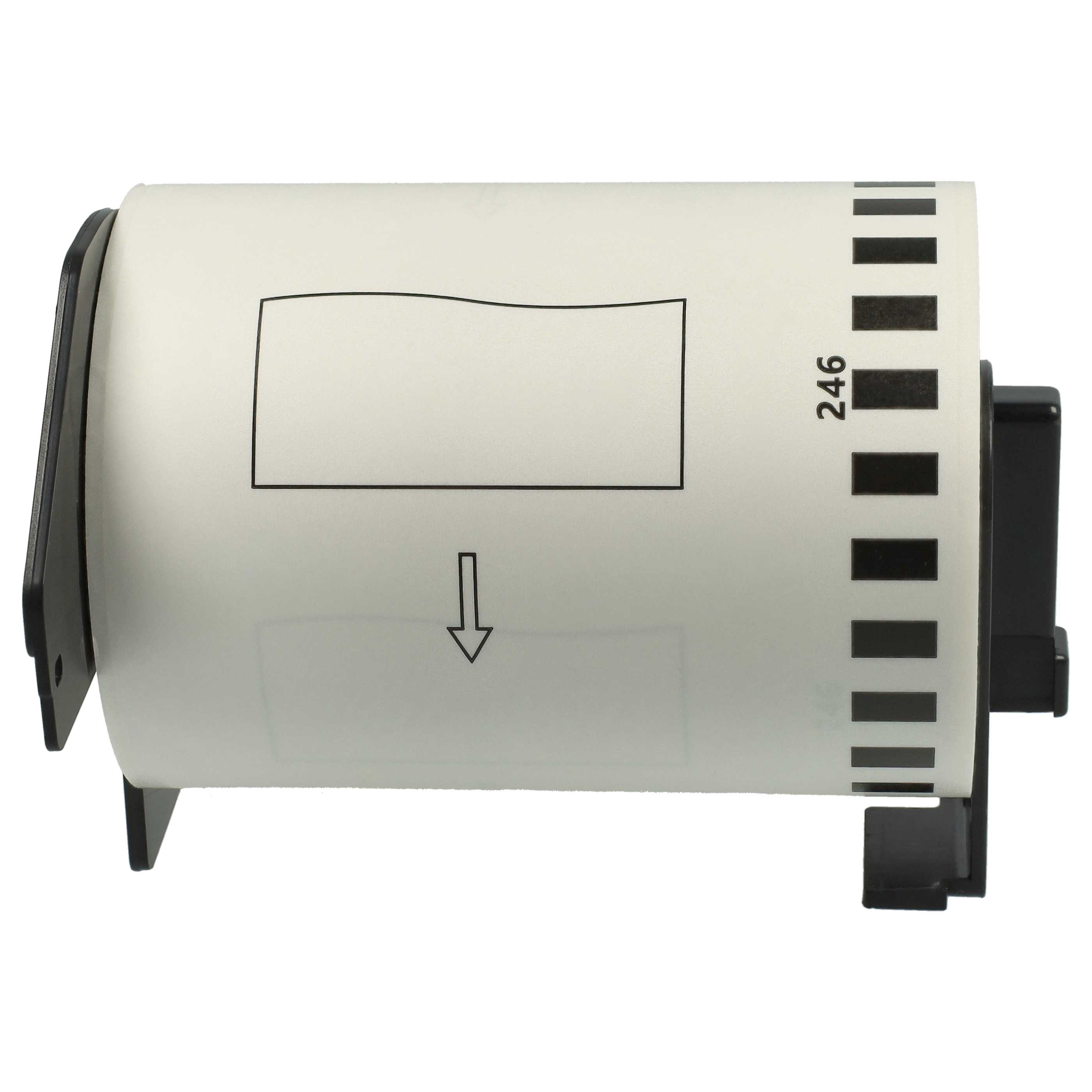 10x Label Roll replaces Brother DK-22246 for Labeller - Self-Adhesive 103 mm x 30.48 m + Holder