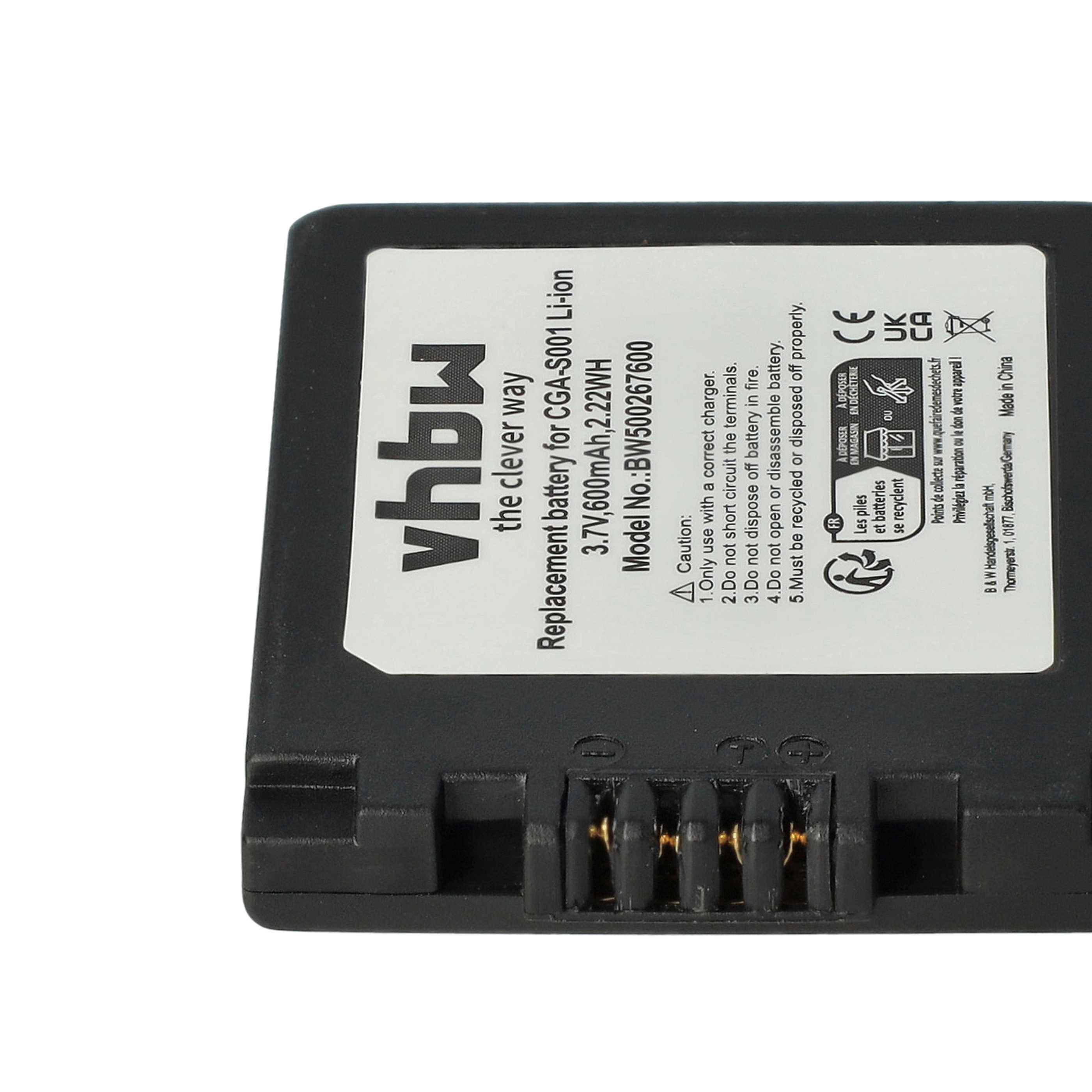 Battery replaces Leica BP-DC2 - 500mAh, 3.6V, Li-Ion